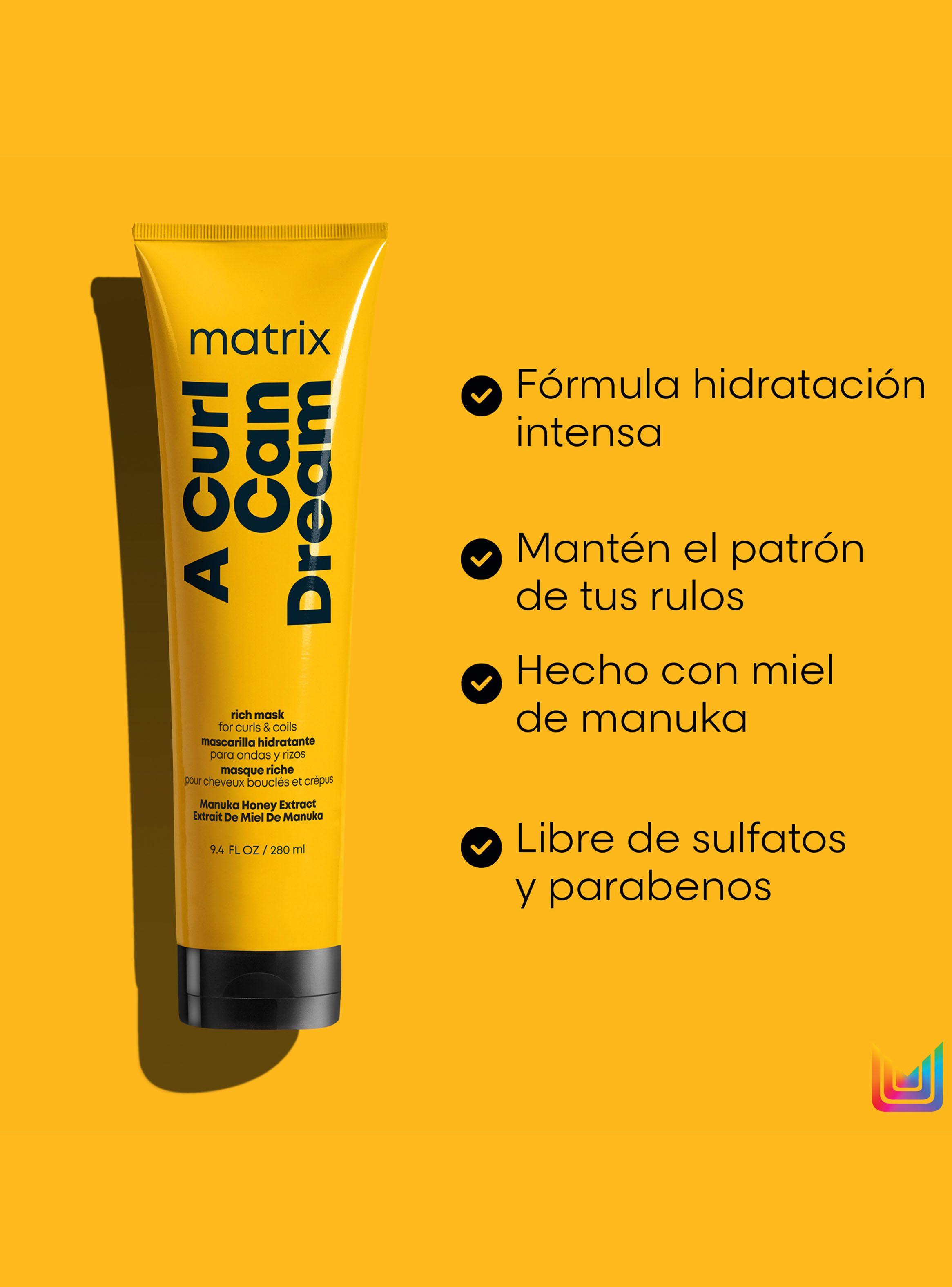 Set Shampoo Hidratación 300ml + Mascara Capilar Definición Cabello Rizado 280ml + Gel 200ml A Curl Can Dream Matrix-2