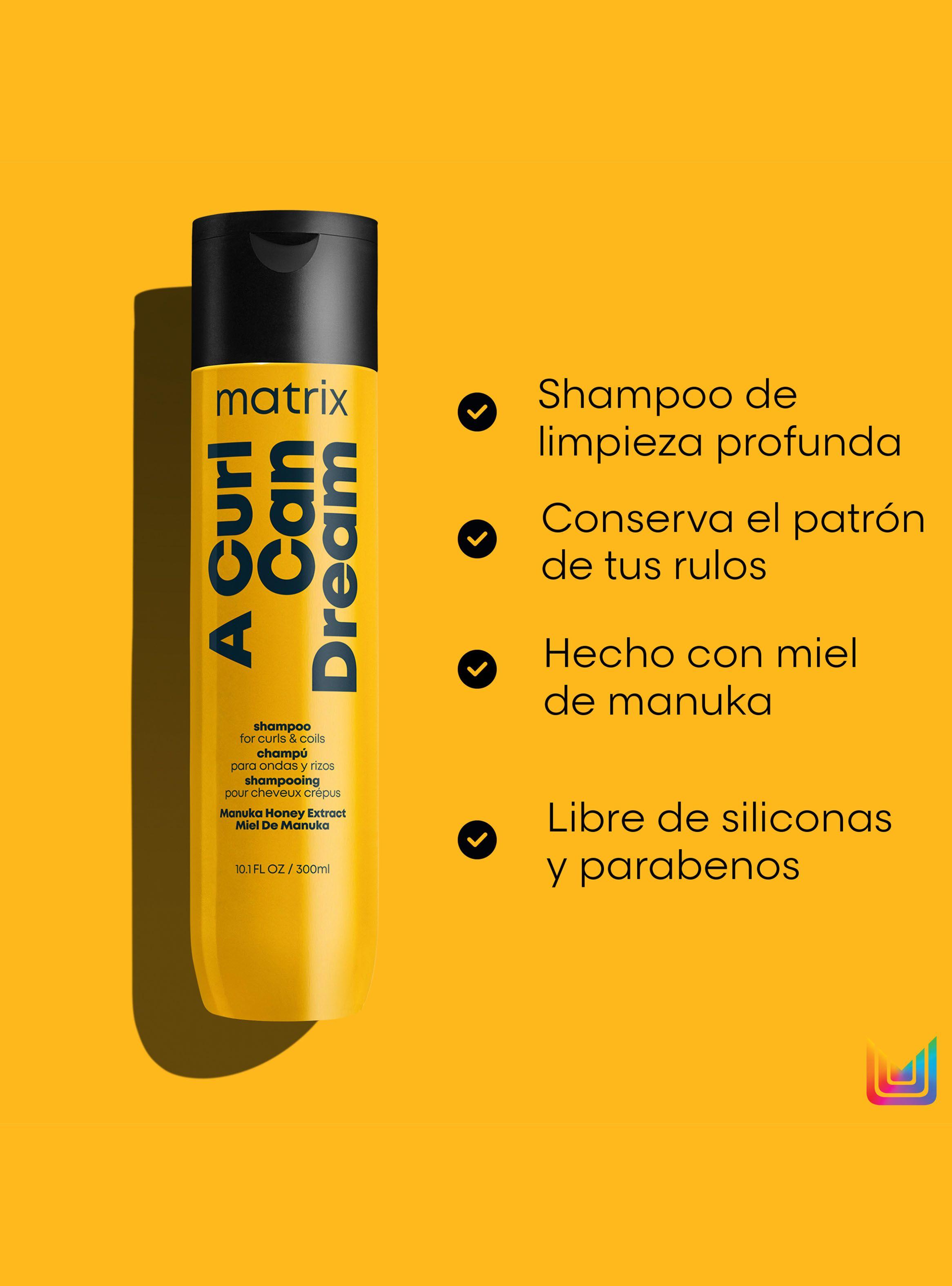 Set Shampoo Hidratación 300ml + Mascara Capilar Definición Cabello Rizado 280ml + Gel 200ml A Curl Can Dream Matrix-1