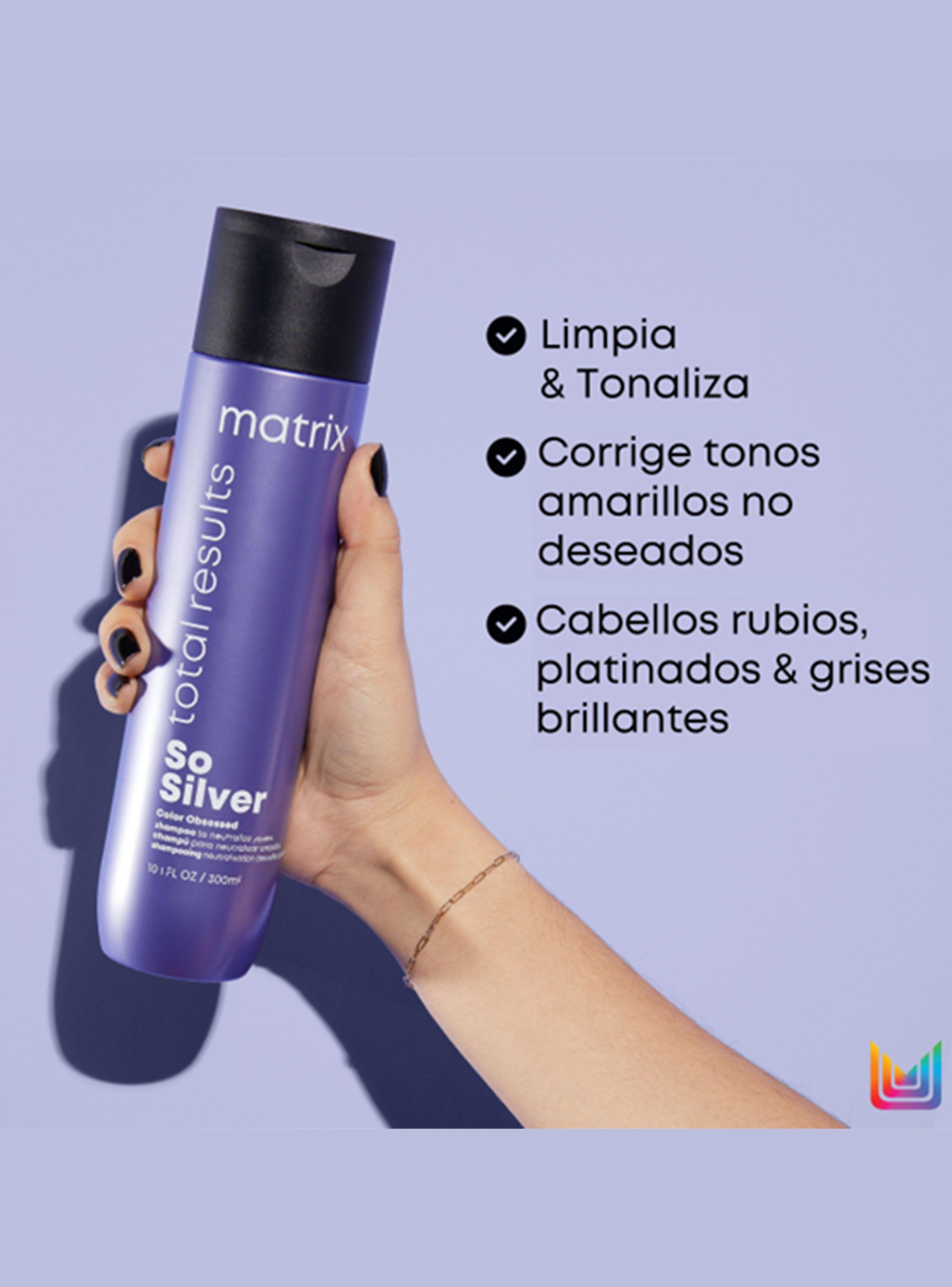 Shampoo Violeta Cabello Rubio y Gris 300 ml So Silver + Spray 20 Beneficios Miracle Creator 190 ml-2