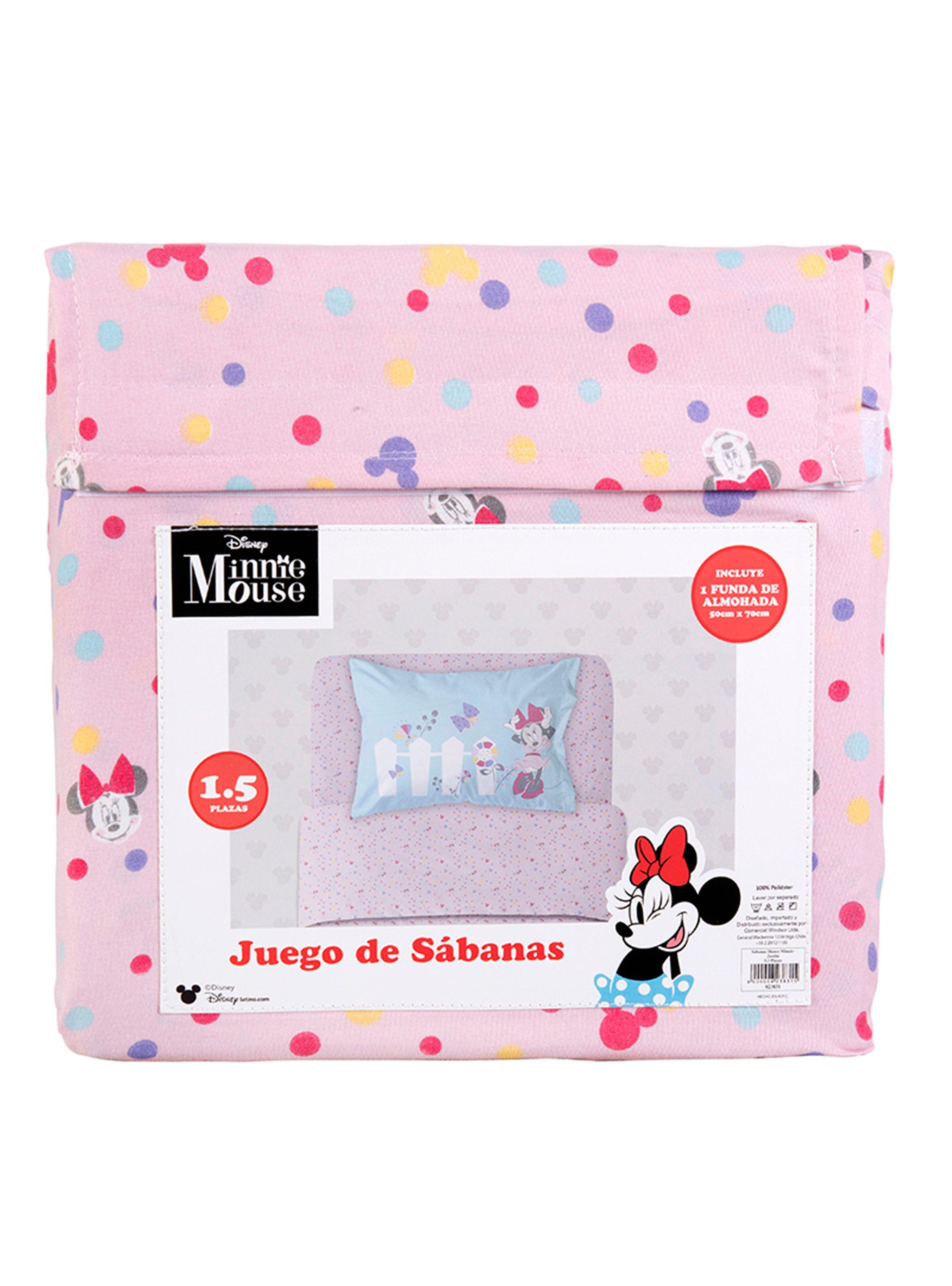 Juego de Sábanas Minnie Jardín 1.5 Plazas-2