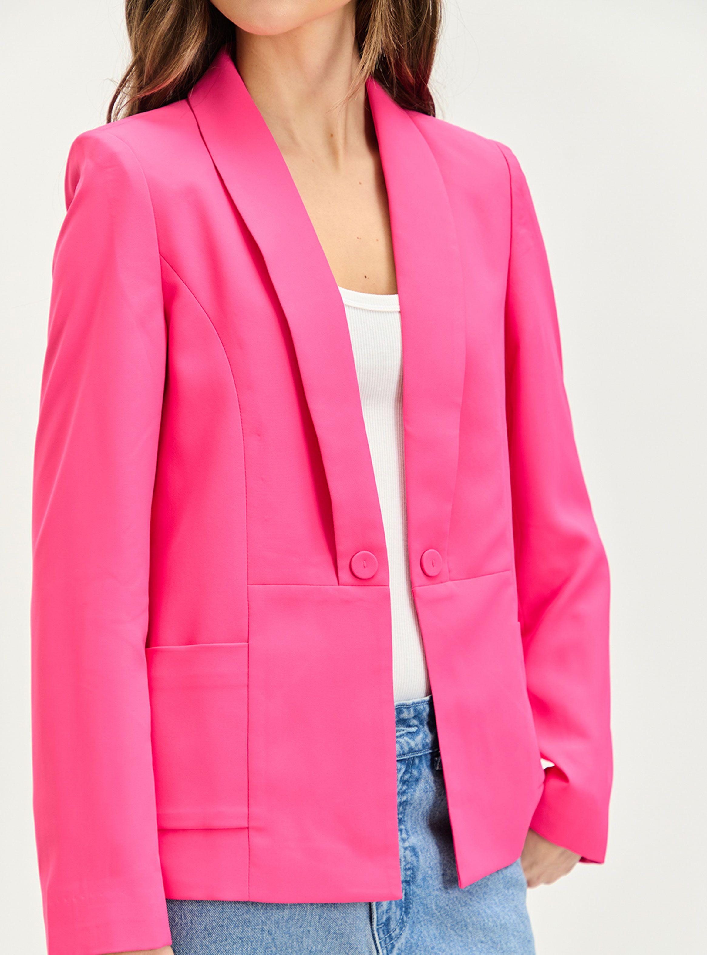 Blazer Liso con Diseño Regular-3