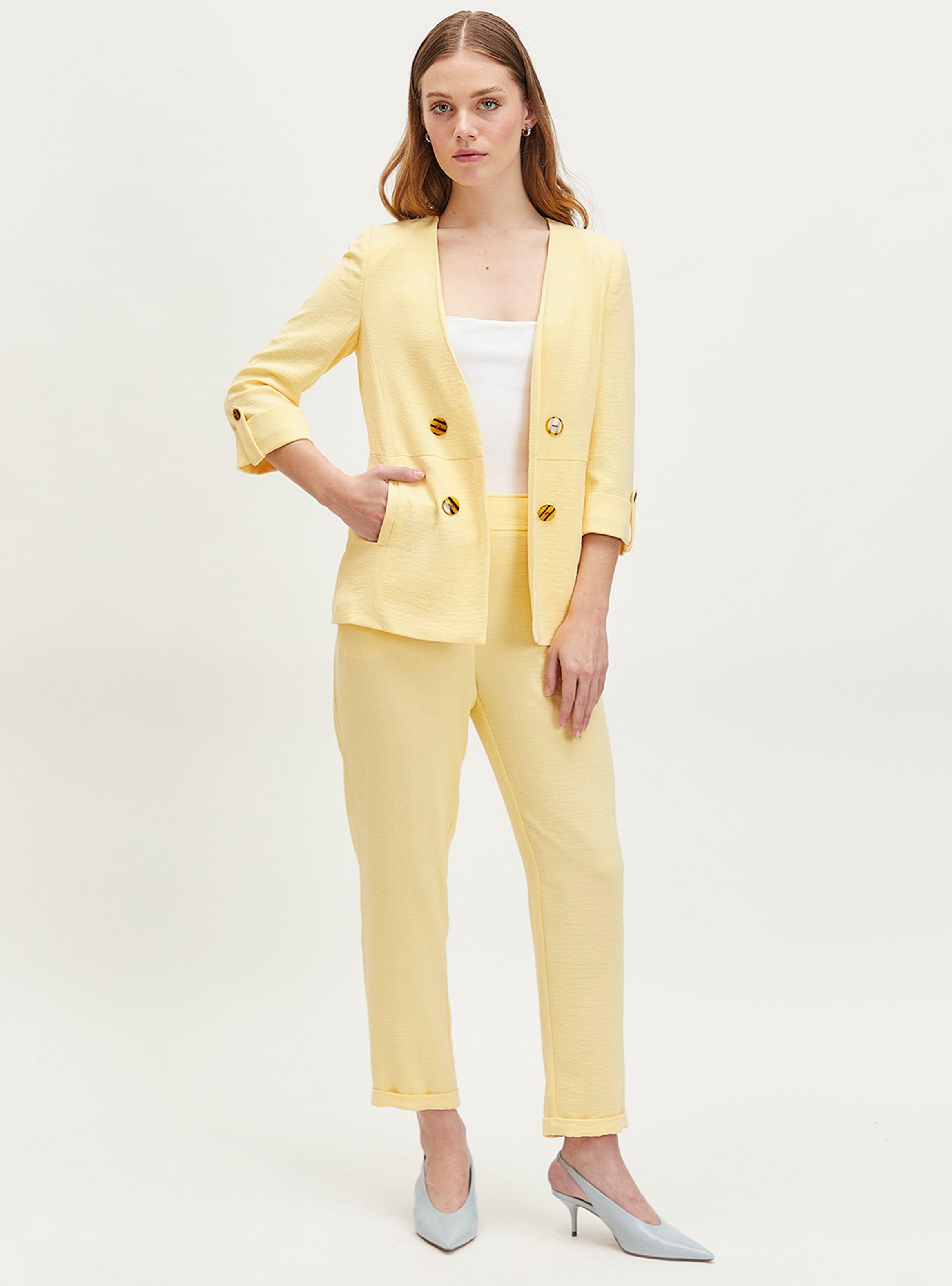 Blazer Liso Formal Regular con Botón-4