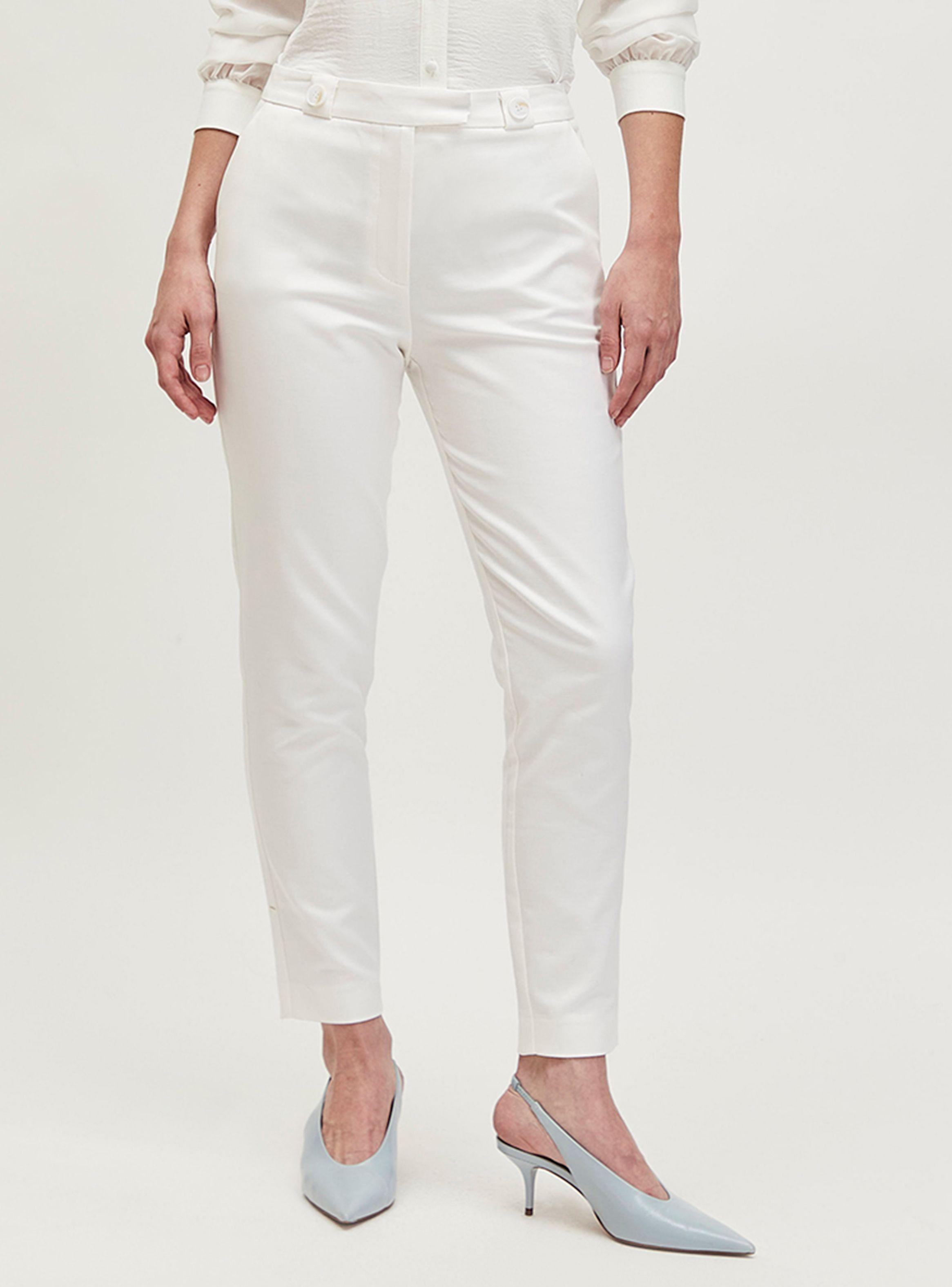 Pantalón Liso Skinny Fit Tiro Alto con Cierre-0