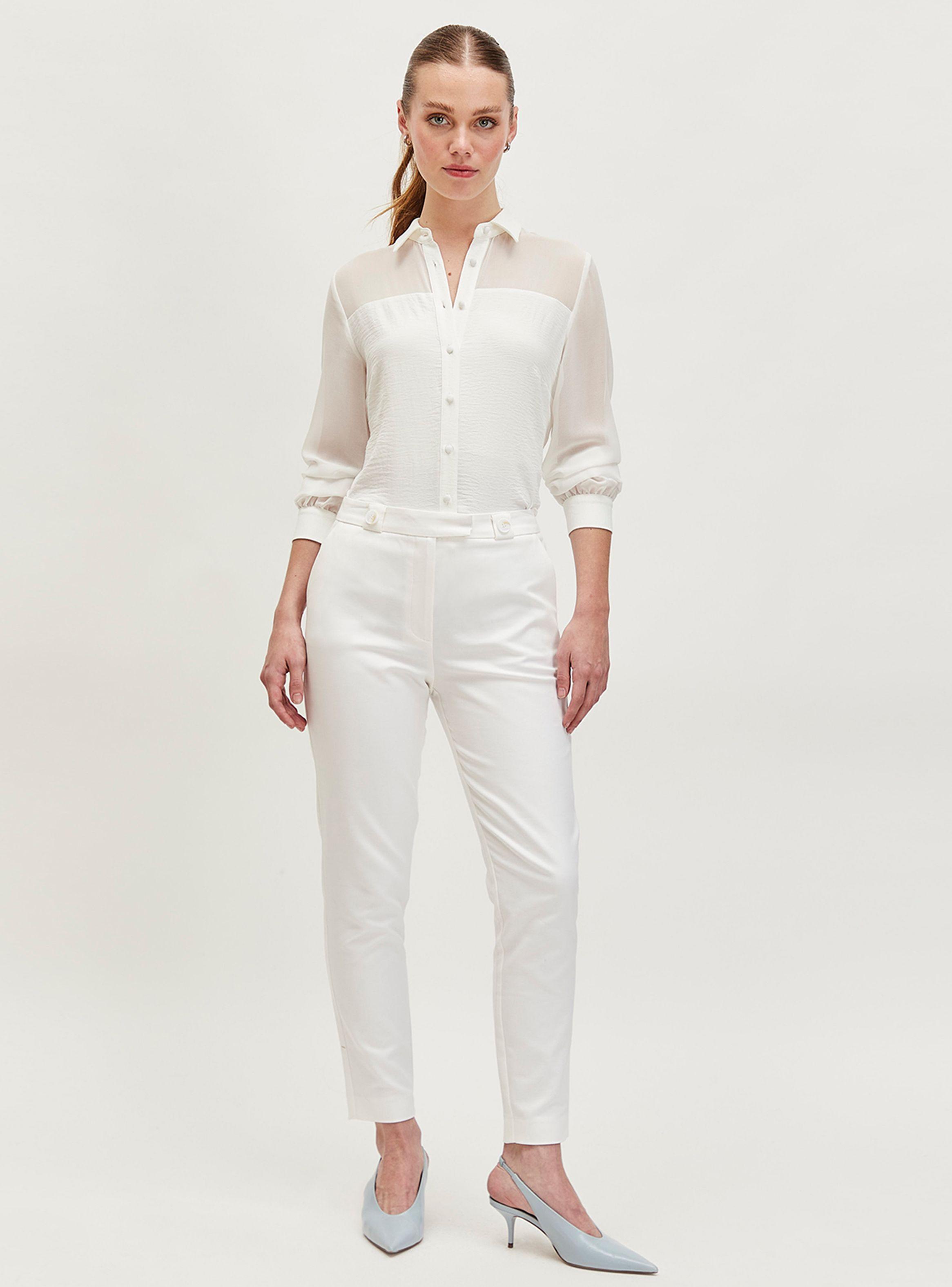 Pantalón Liso Skinny Fit Tiro Alto con Cierre-3