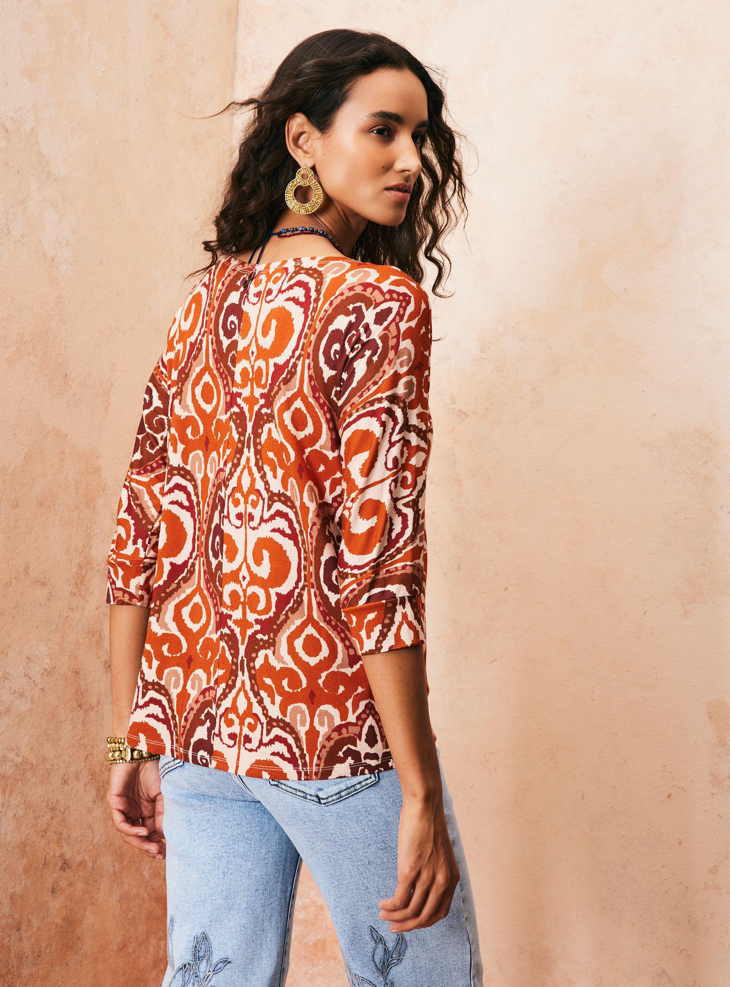 Polera Estampado Étnico-1
