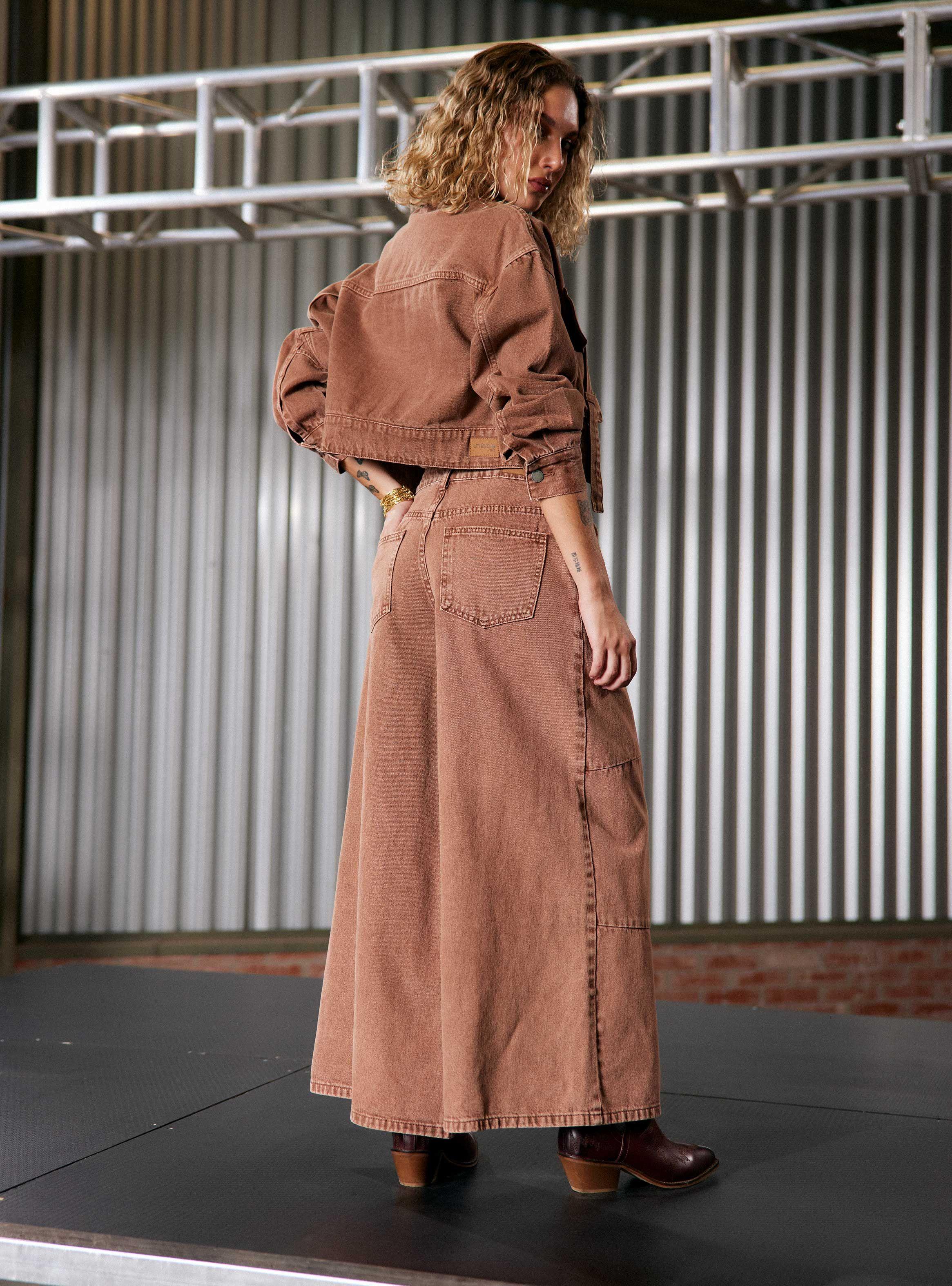 Jeans Culotte con Cortes-5