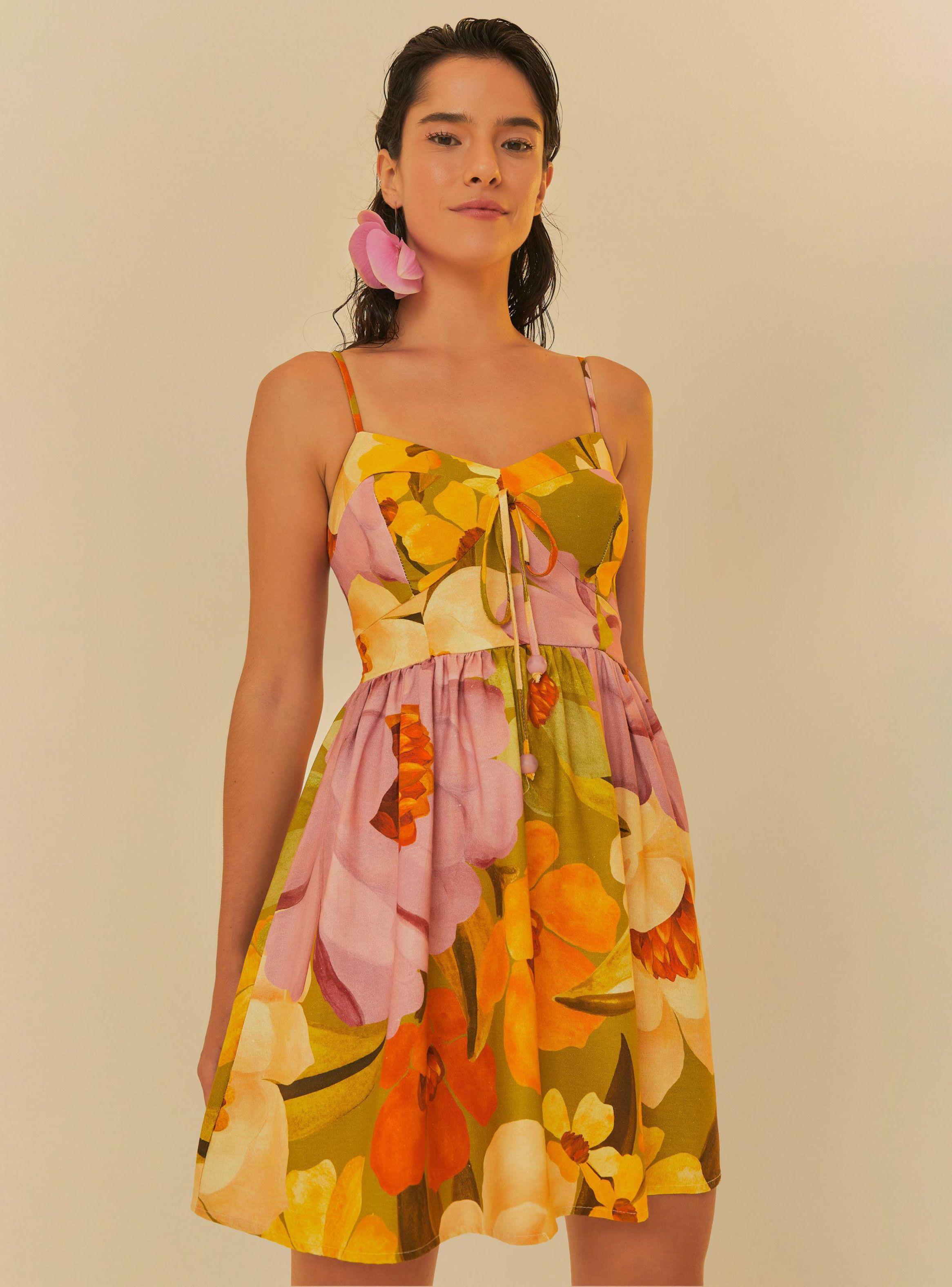 Vestido Corto Diseño Primaveral-0