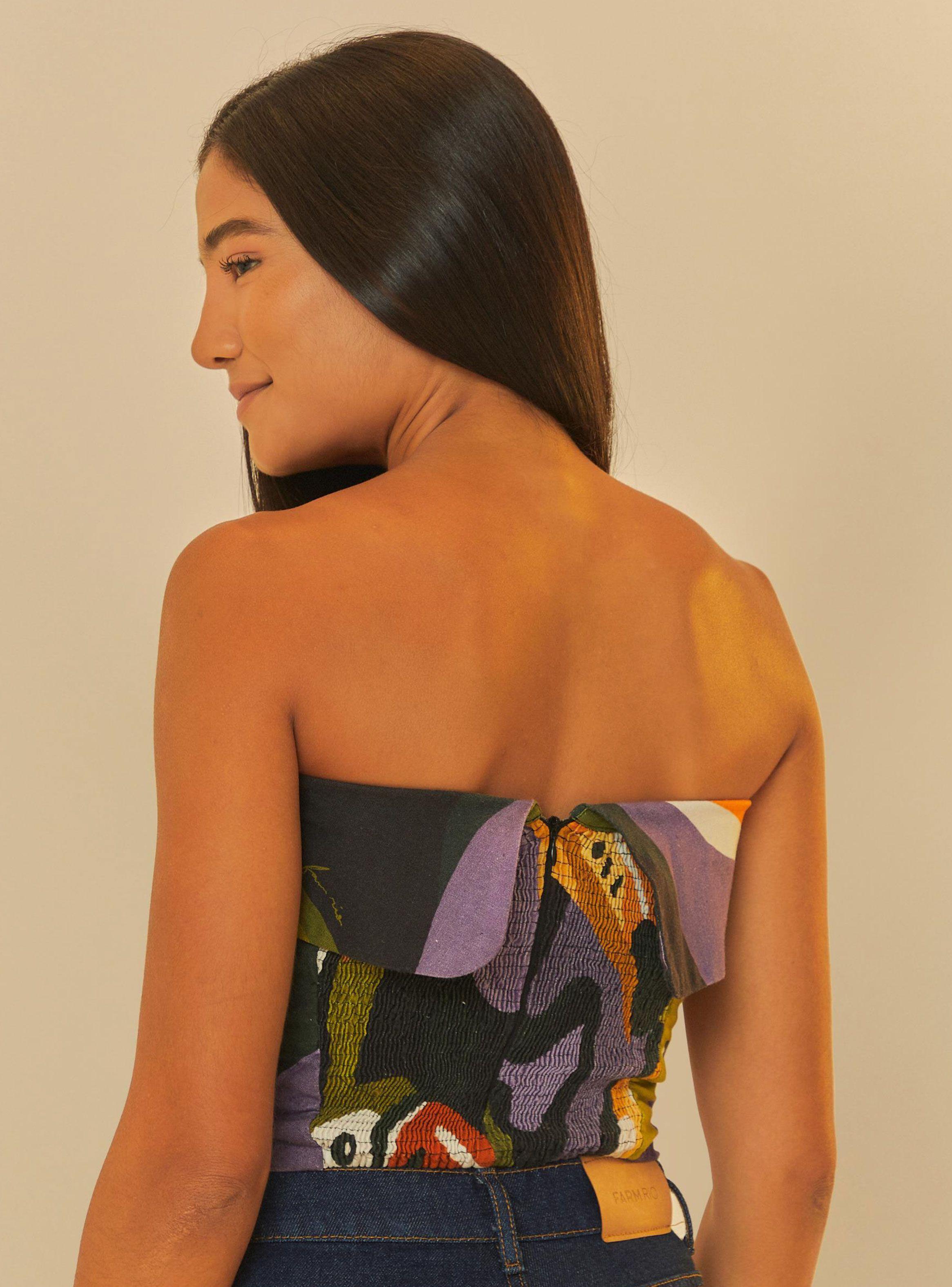 Top Strapless Diseño Tucán-1