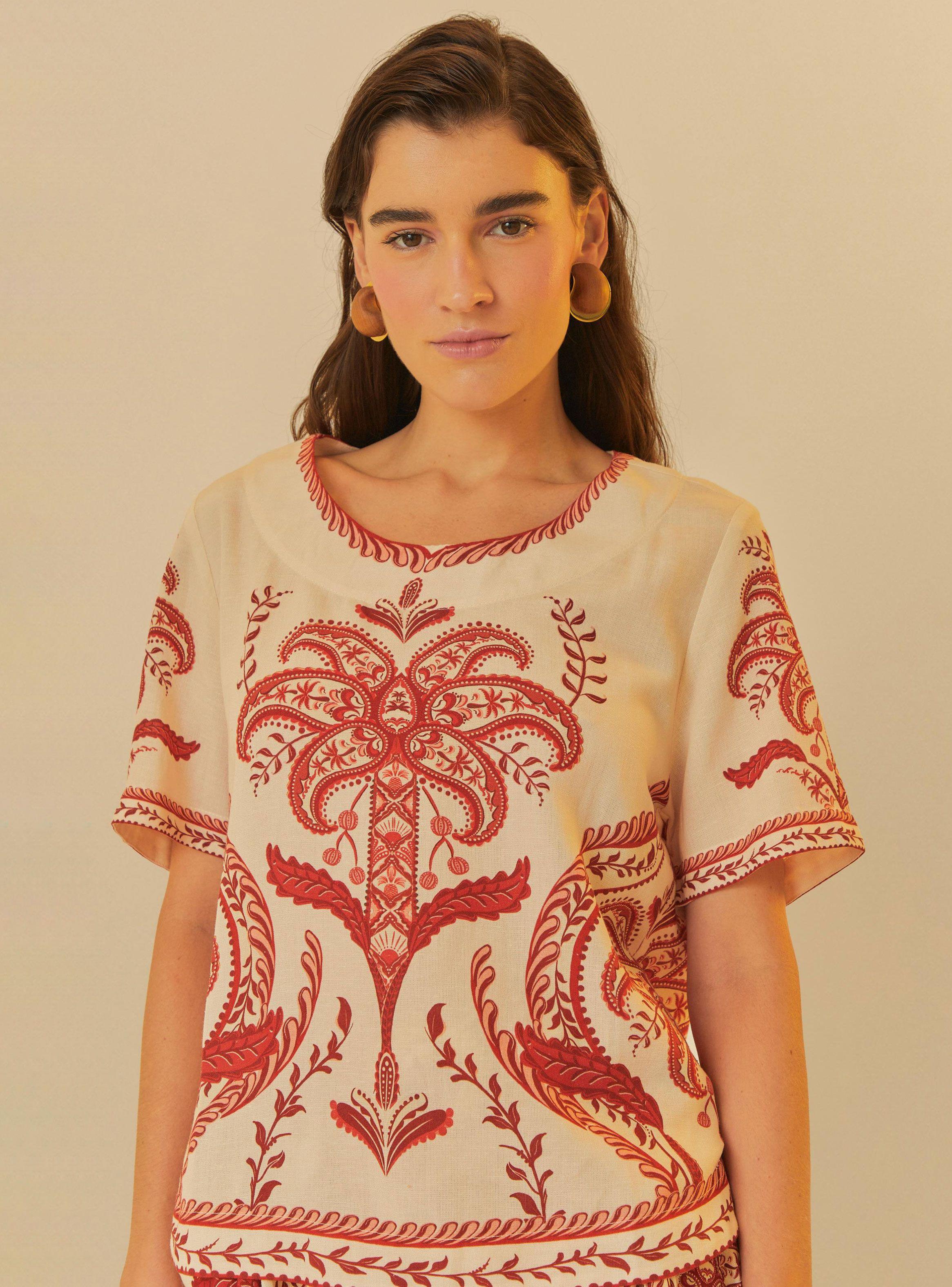 Polera con Diseño Tropical-0