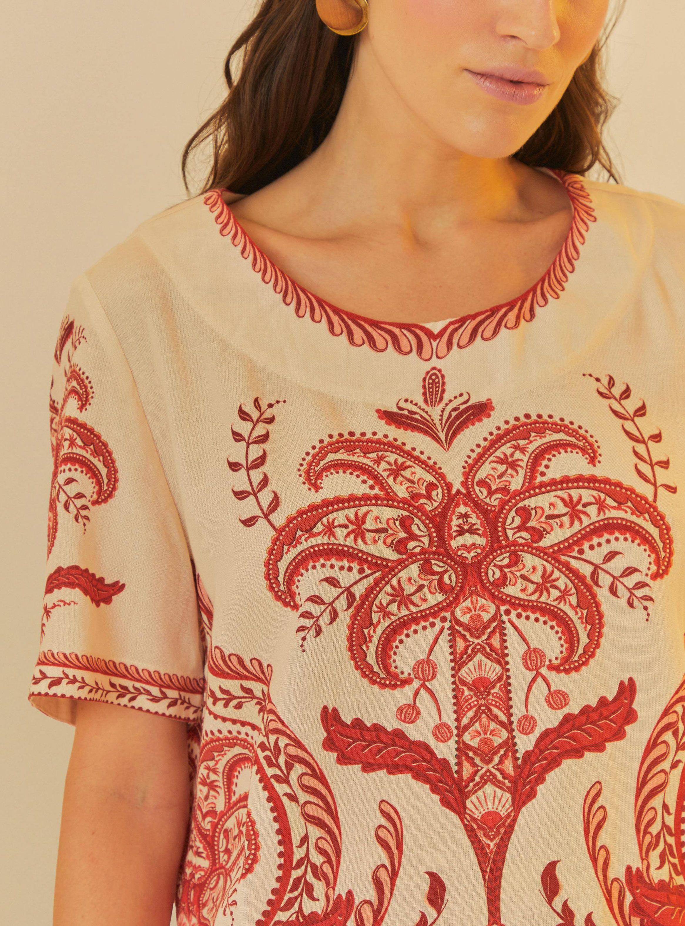 Polera con Diseño Tropical-2