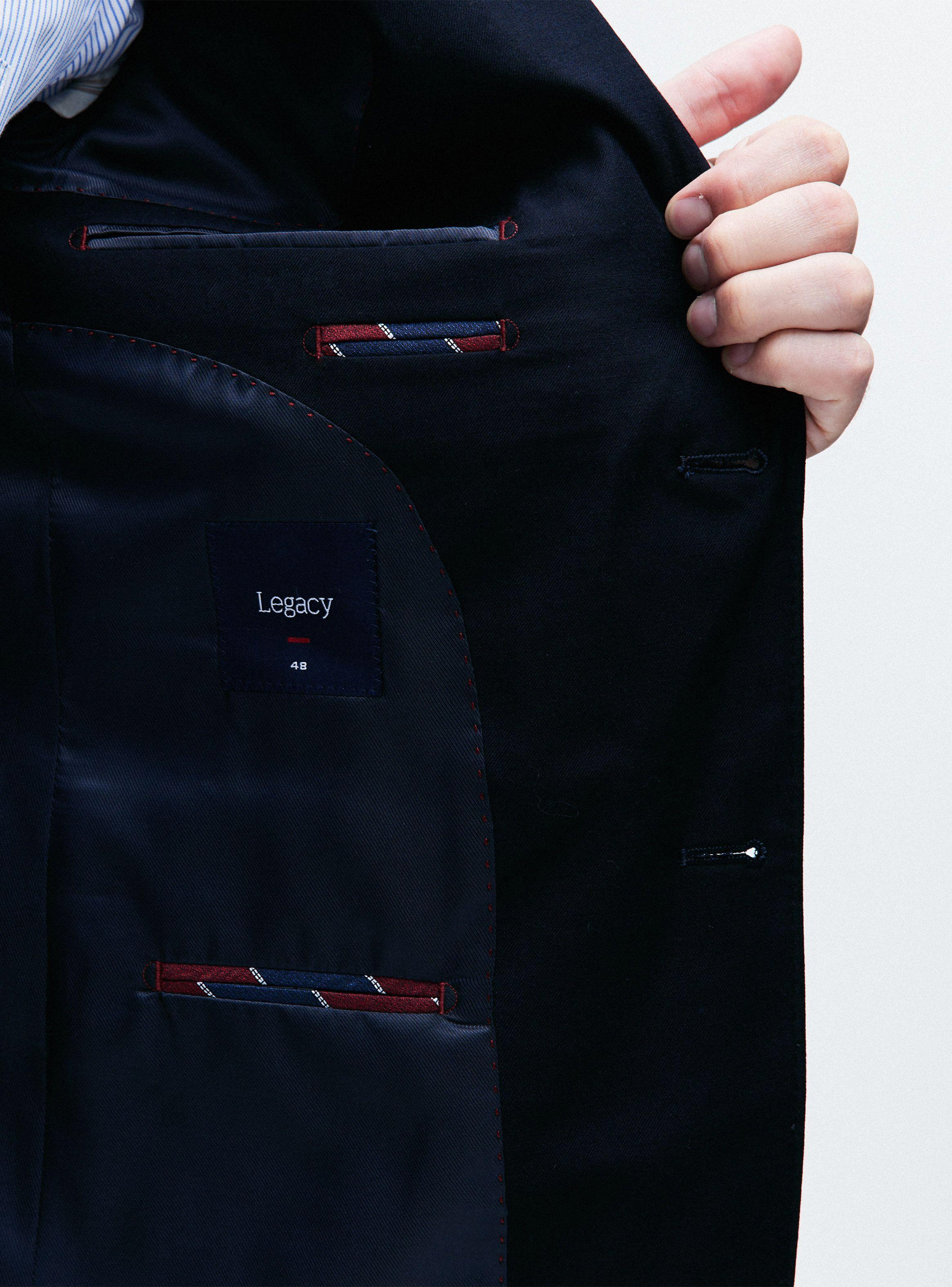Vestón 100 % Lana Navy-3