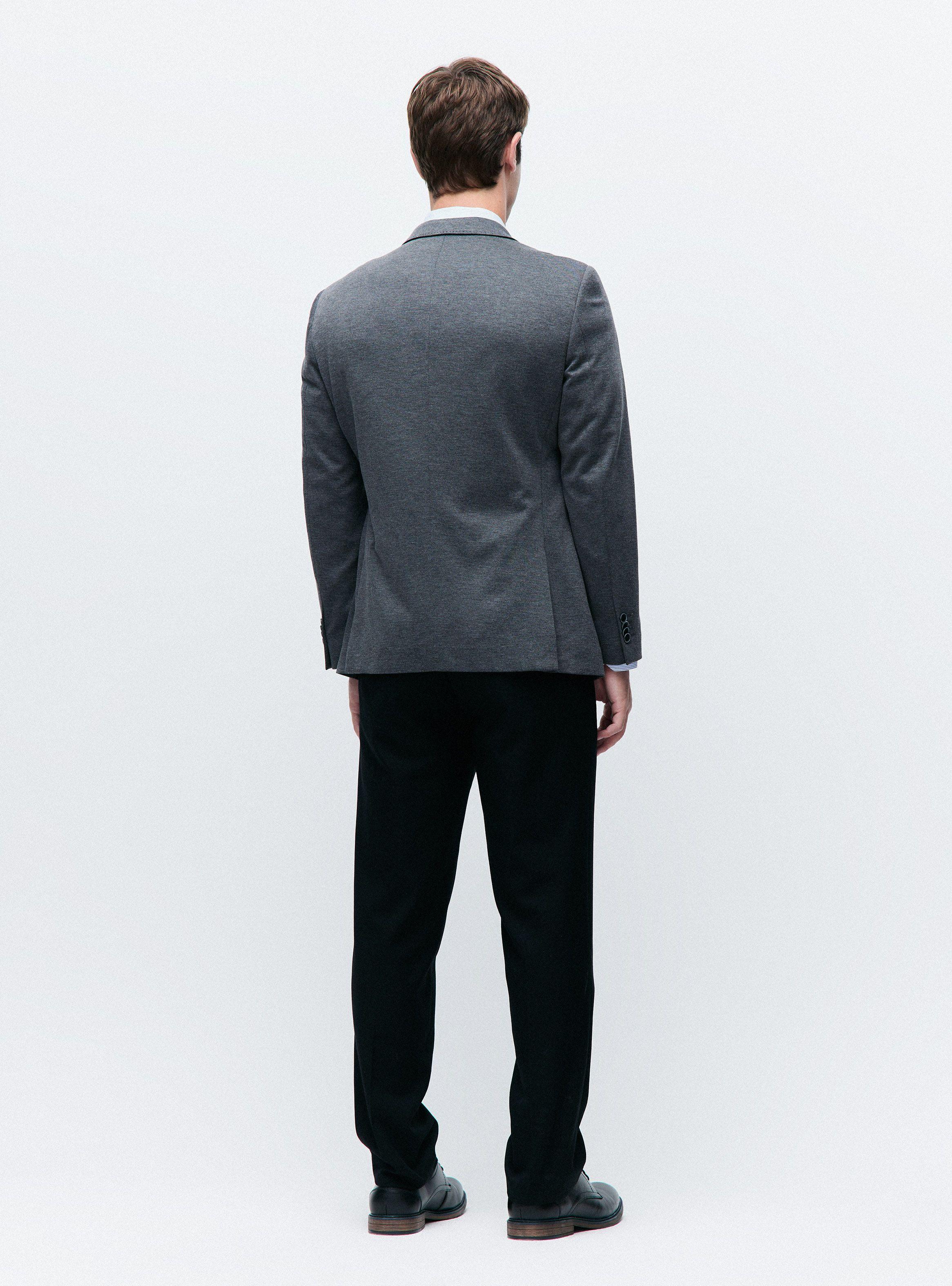 Vestón Tela Knit Texturado Slim Fit Doble Tapa-5