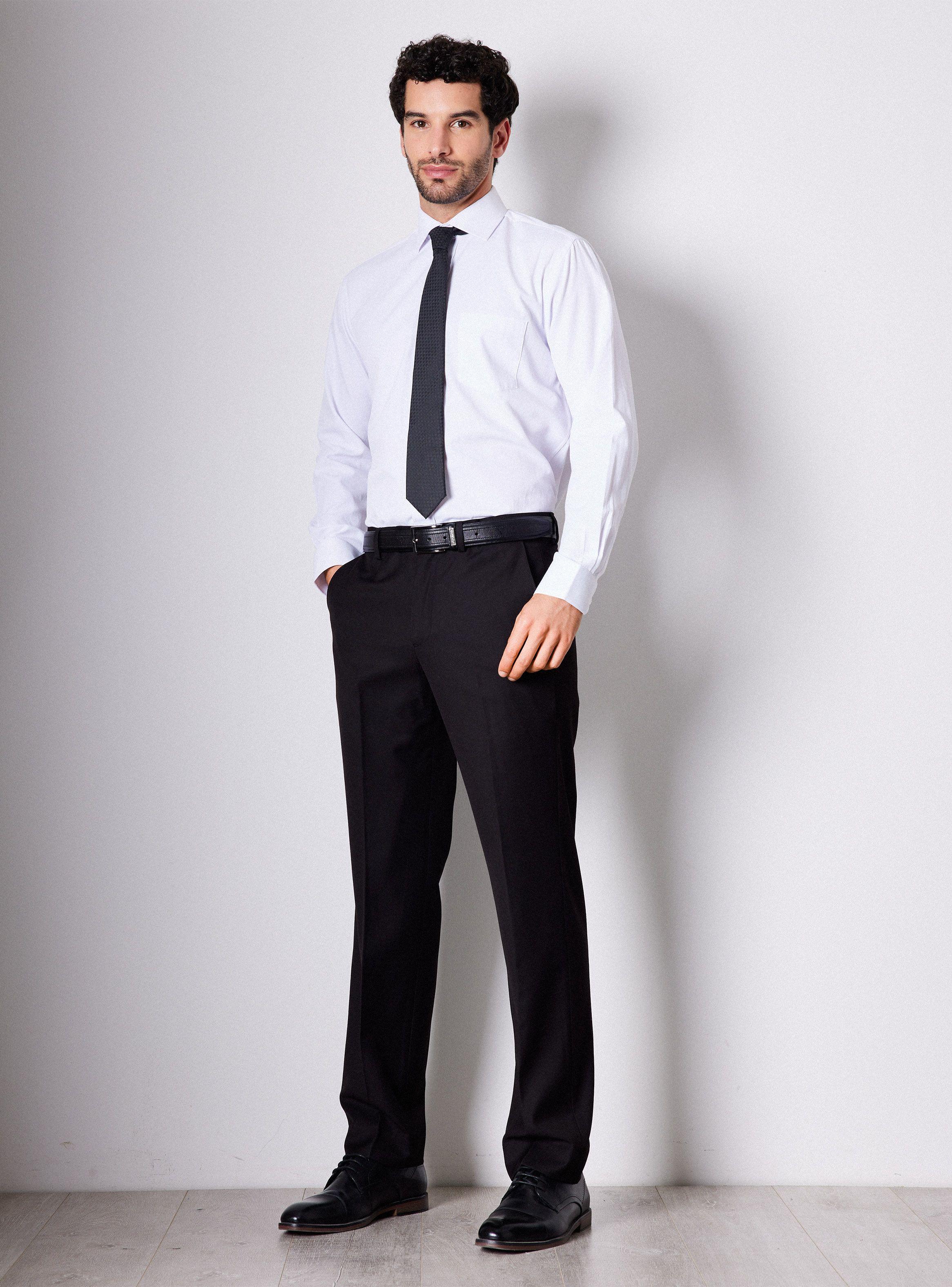 Pantalón Vestir Lana Poliéster Regular Fit-4