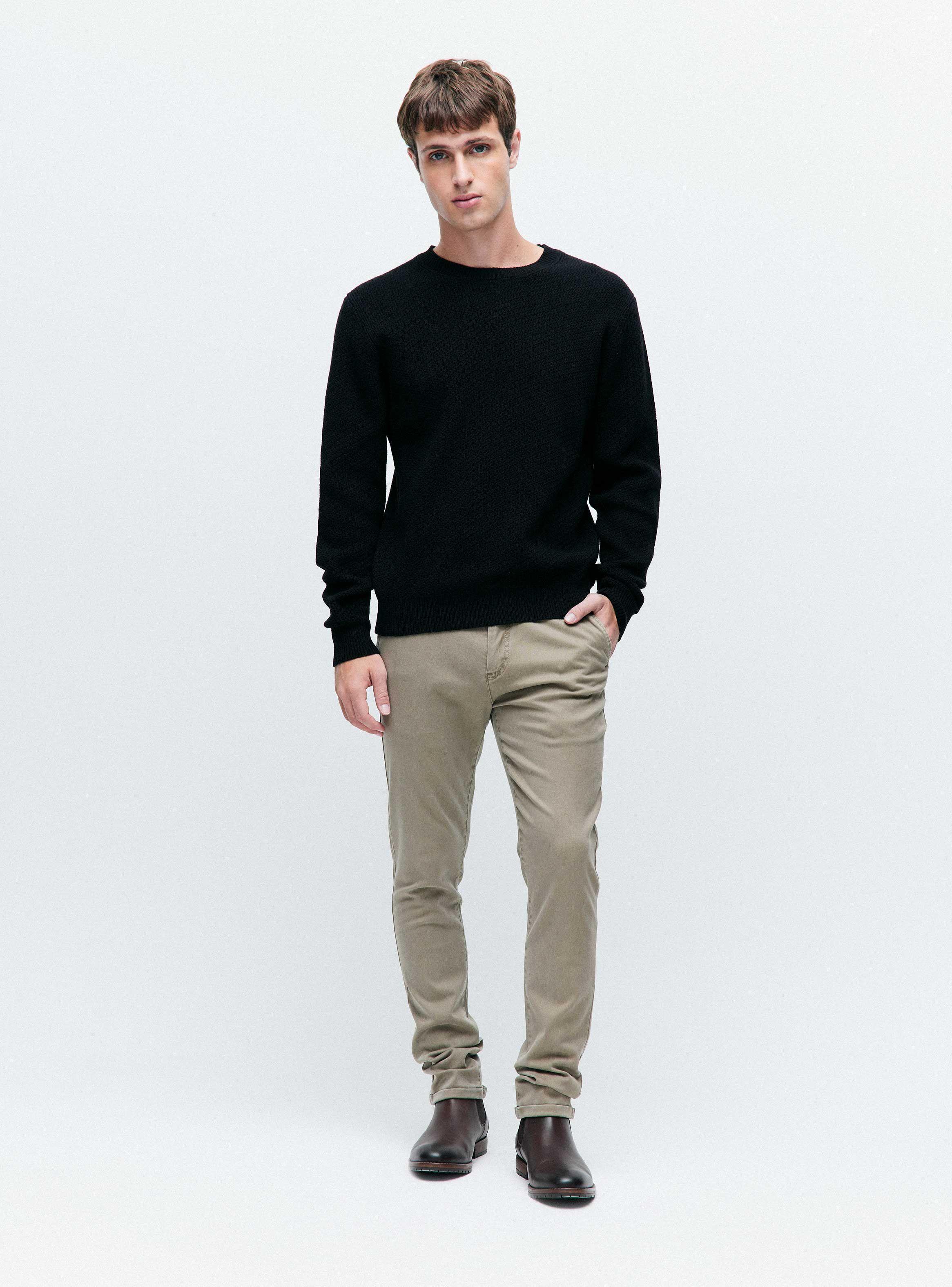 Sweater R-Neck tejido Texturado-4