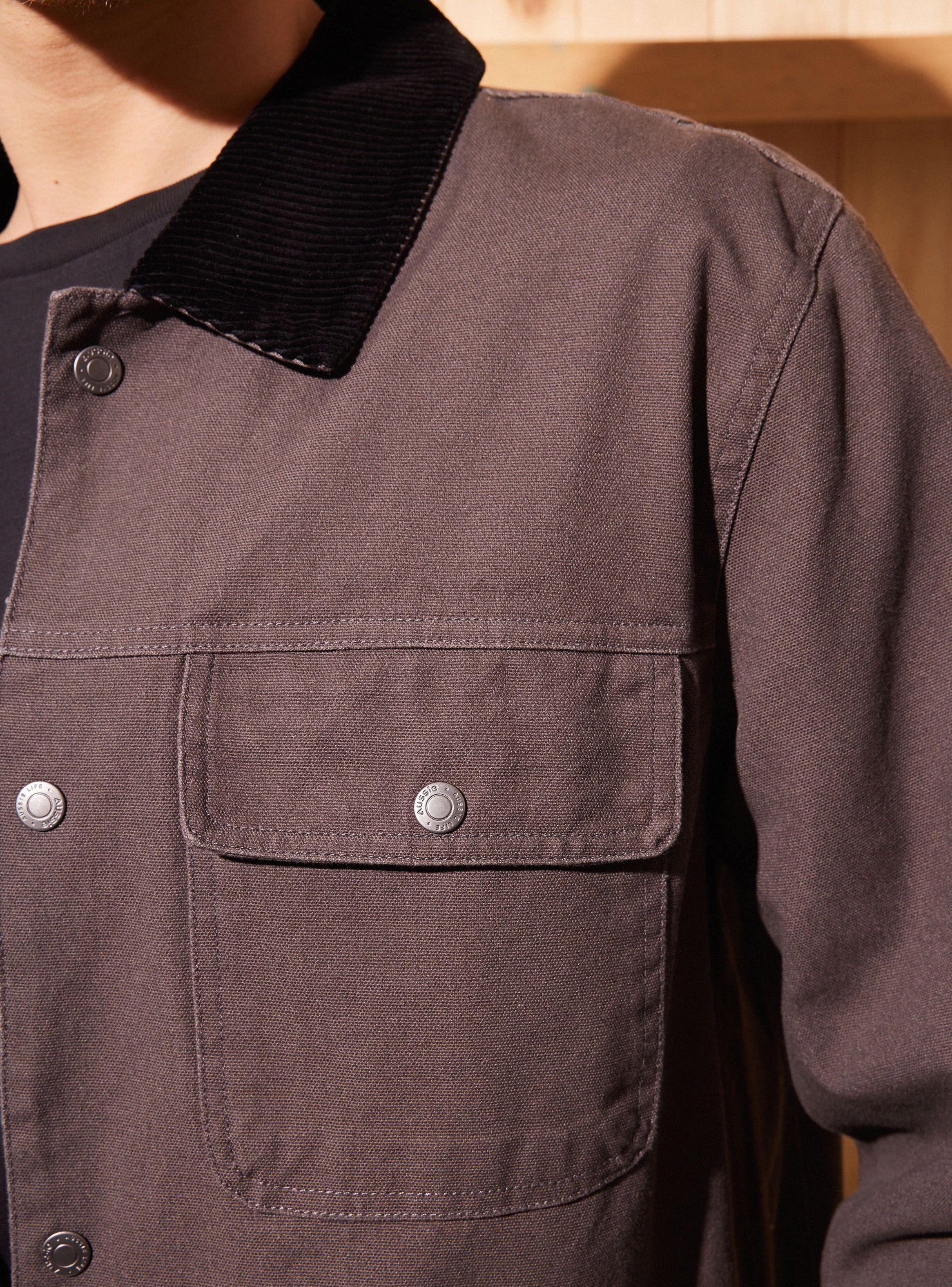 Chaqueta Bolsillos y Cuello de Cotele-3