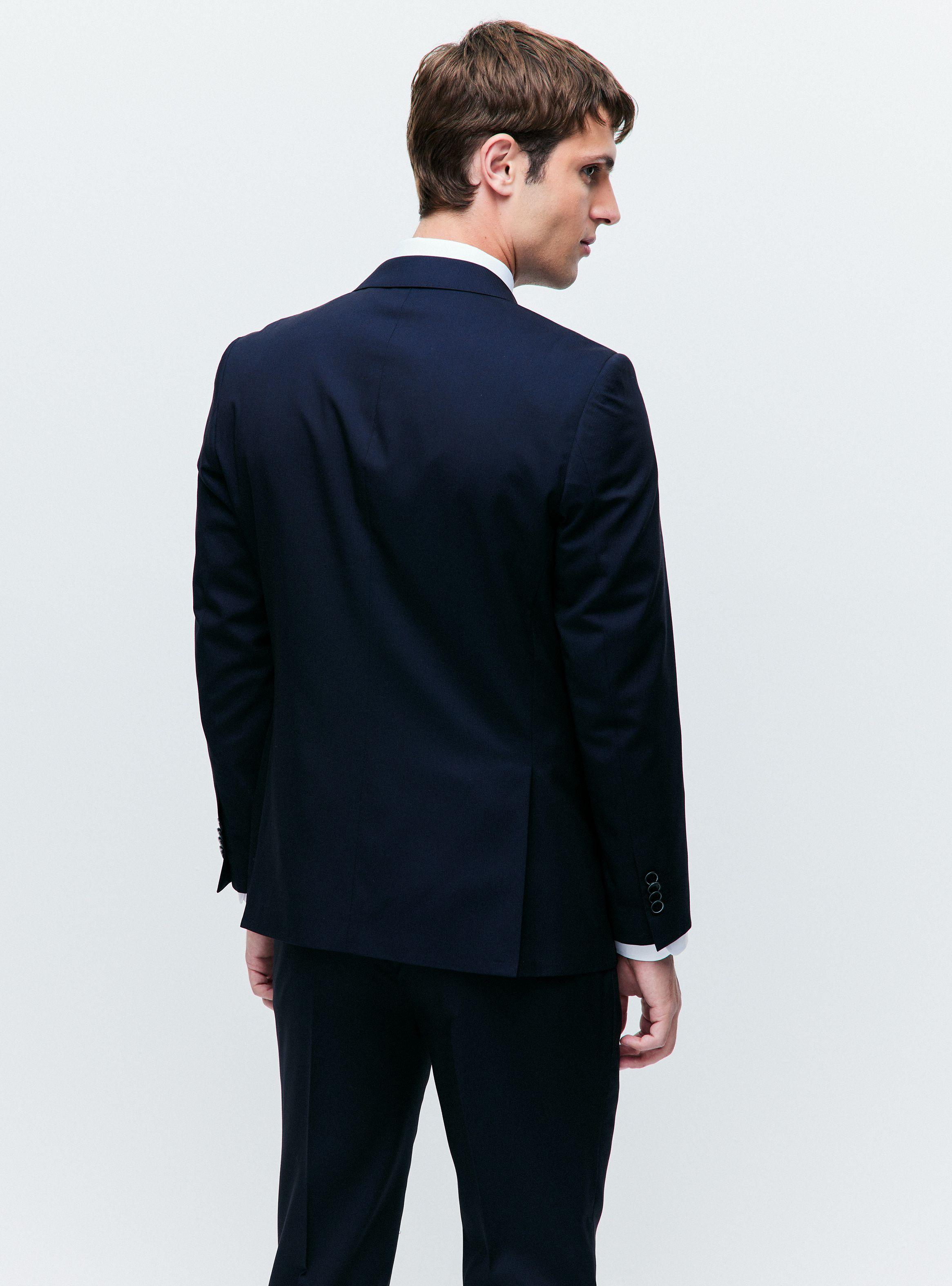 Traje Recto Textura Lisa Slim Fit-1