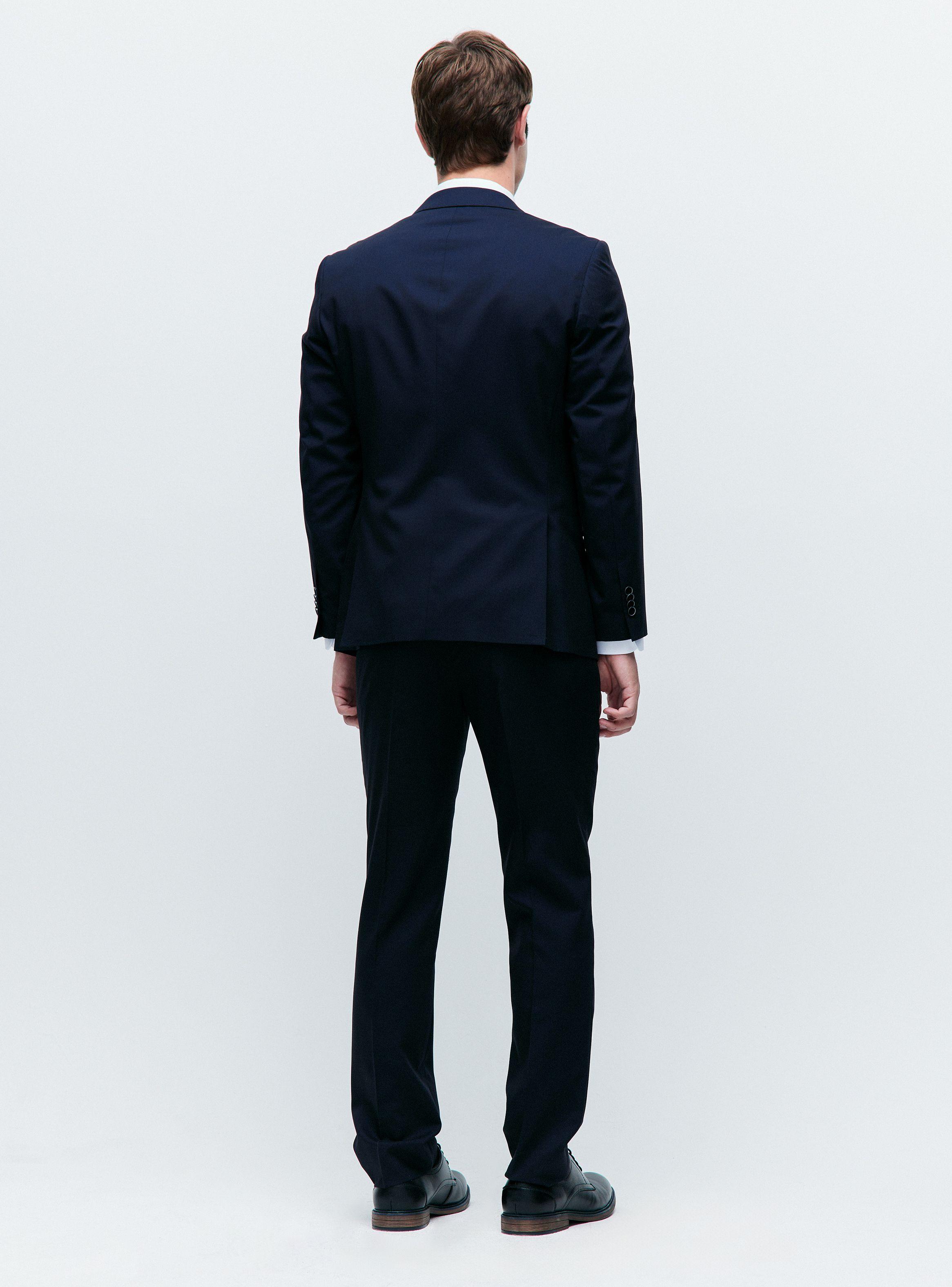 Traje Recto Textura Lisa Slim Fit-5
