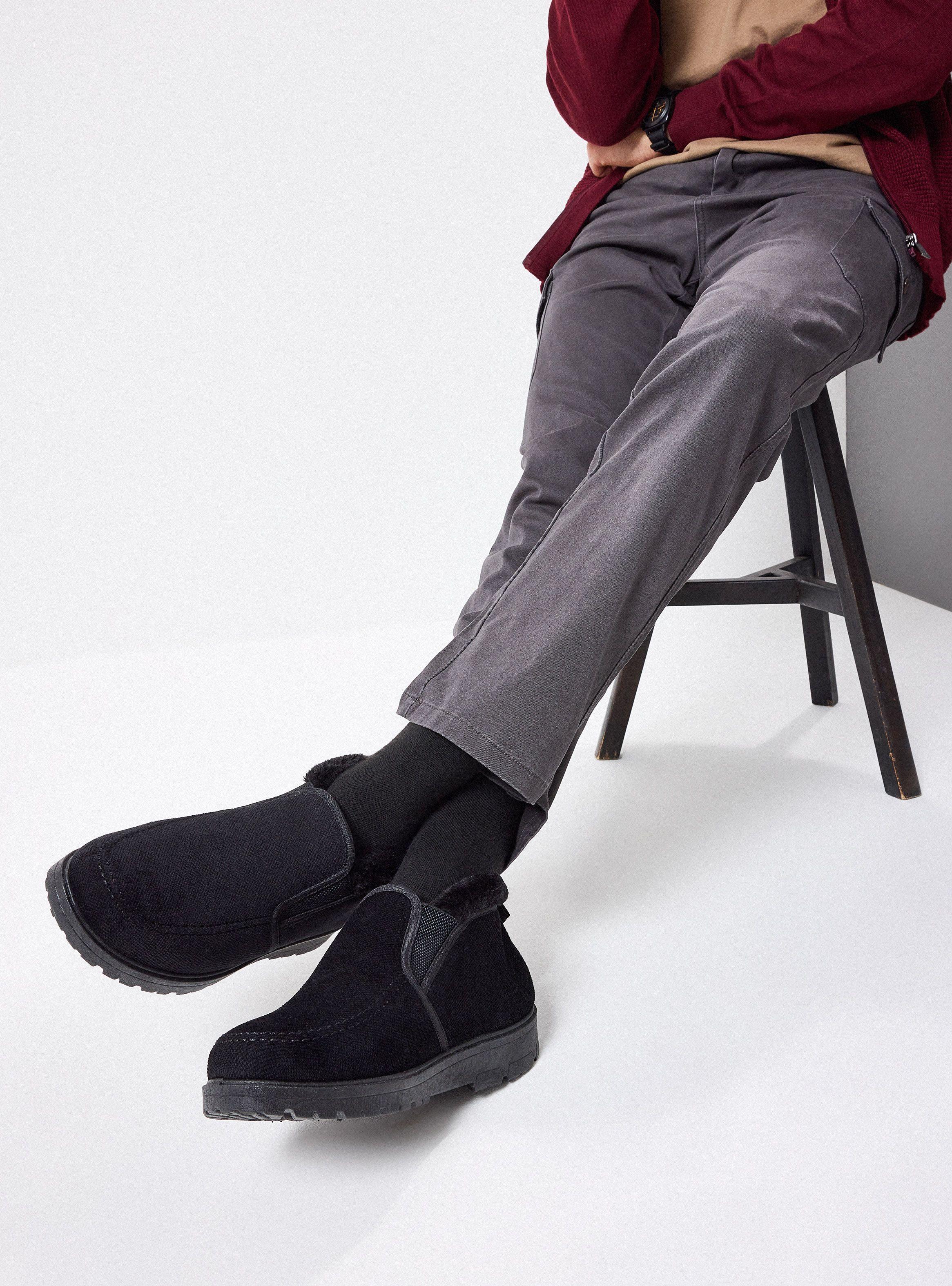 Zapato Casual Hombre de Descanso Slip On con Fake Furr-0