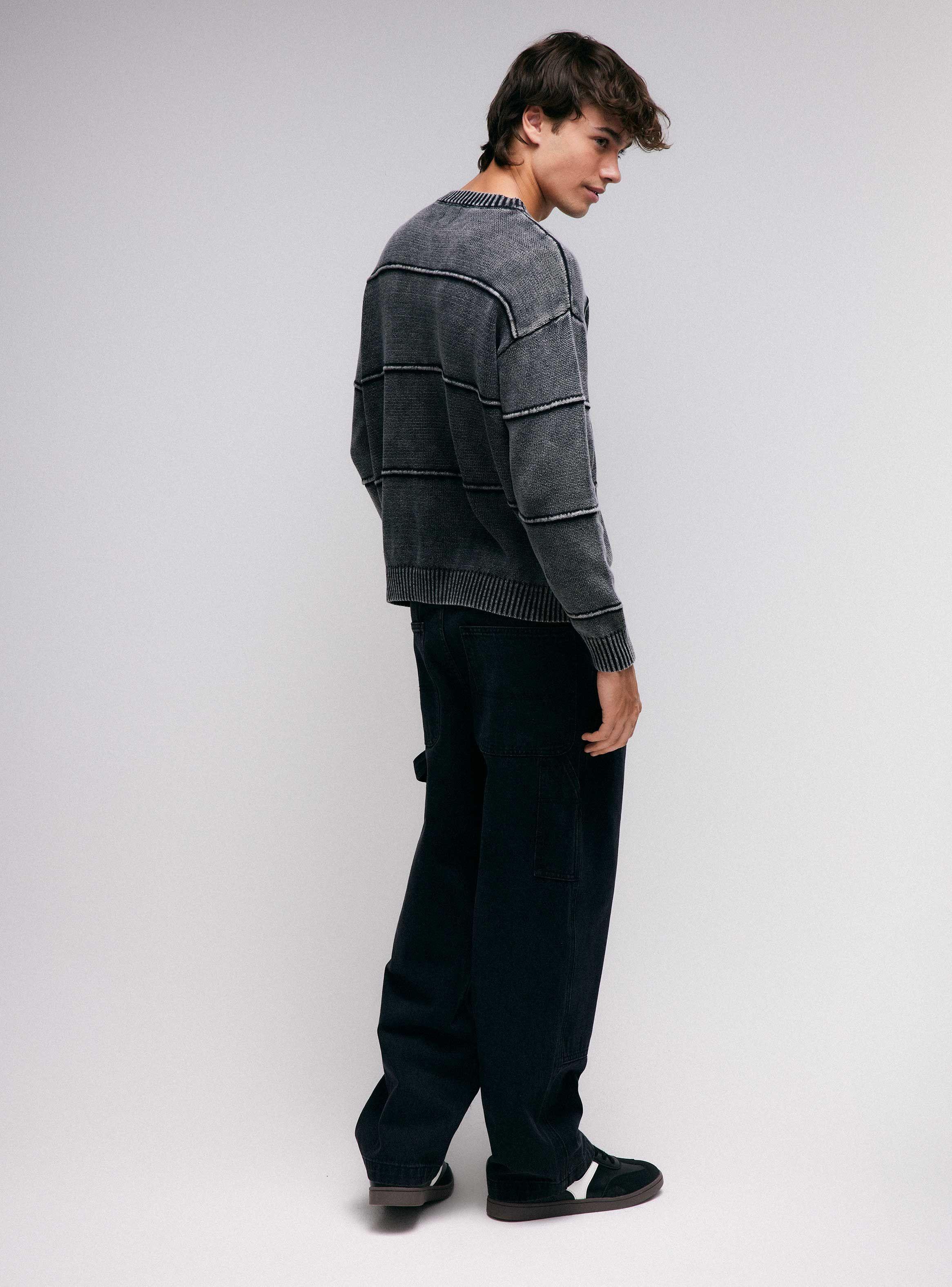 Sweater Jaspeado Cuello Redondo-5