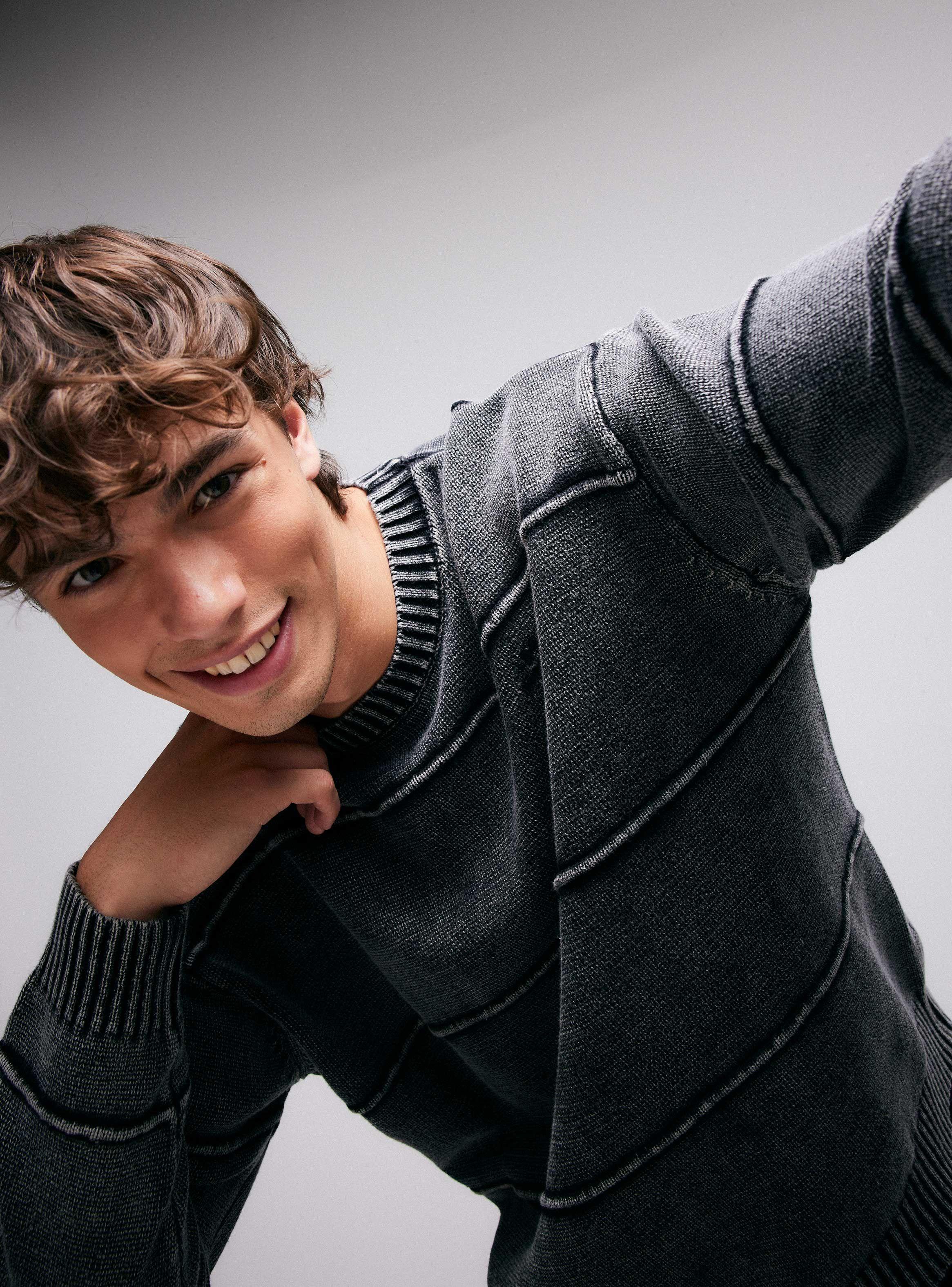 Sweater Jaspeado Cuello Redondo-2
