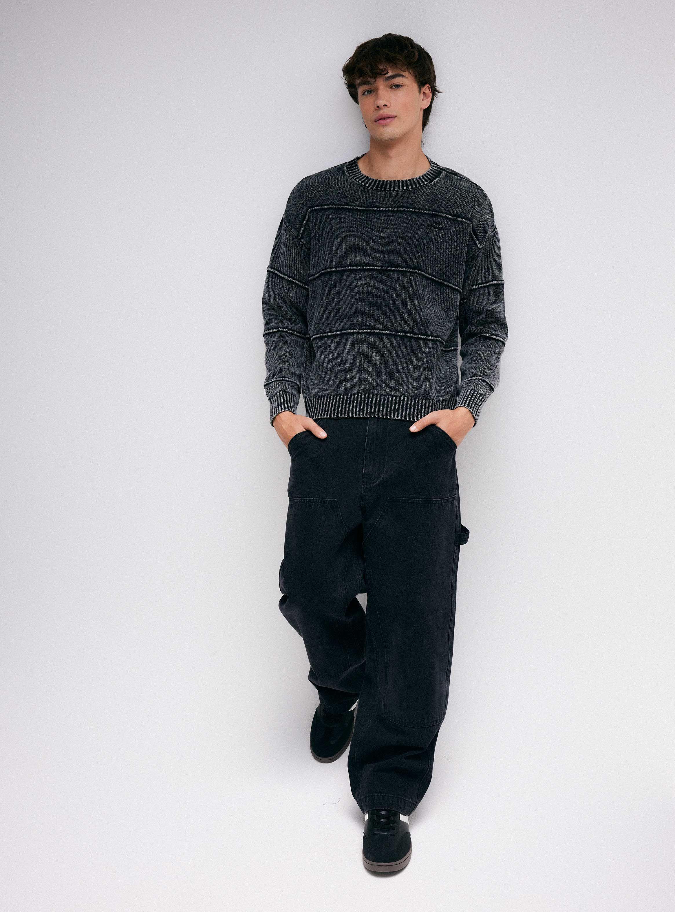 Sweater Jaspeado Cuello Redondo-4