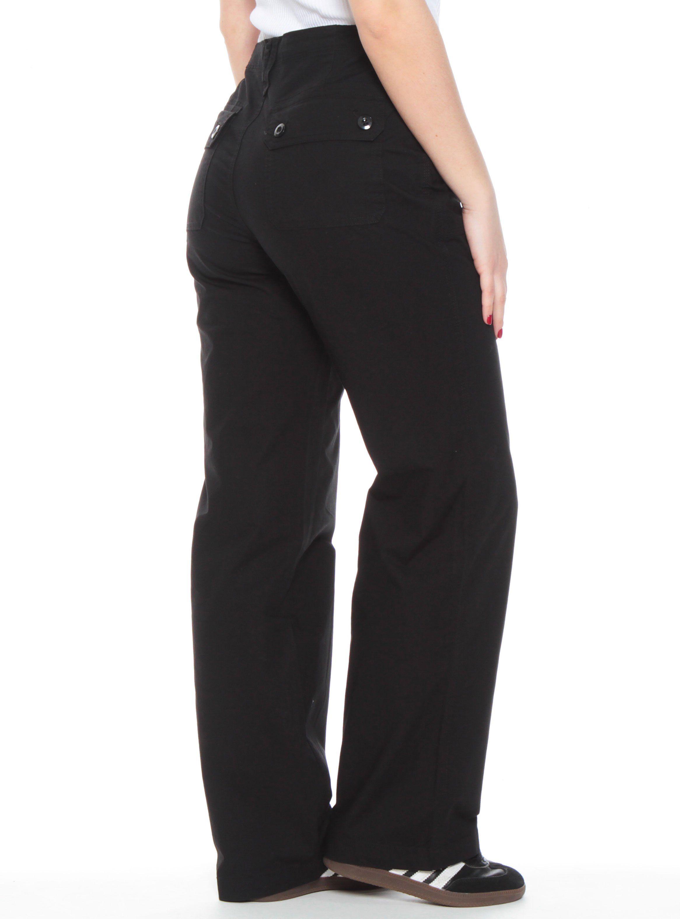 Pantalón Cargo Recto Tiro Alto Pretina-1