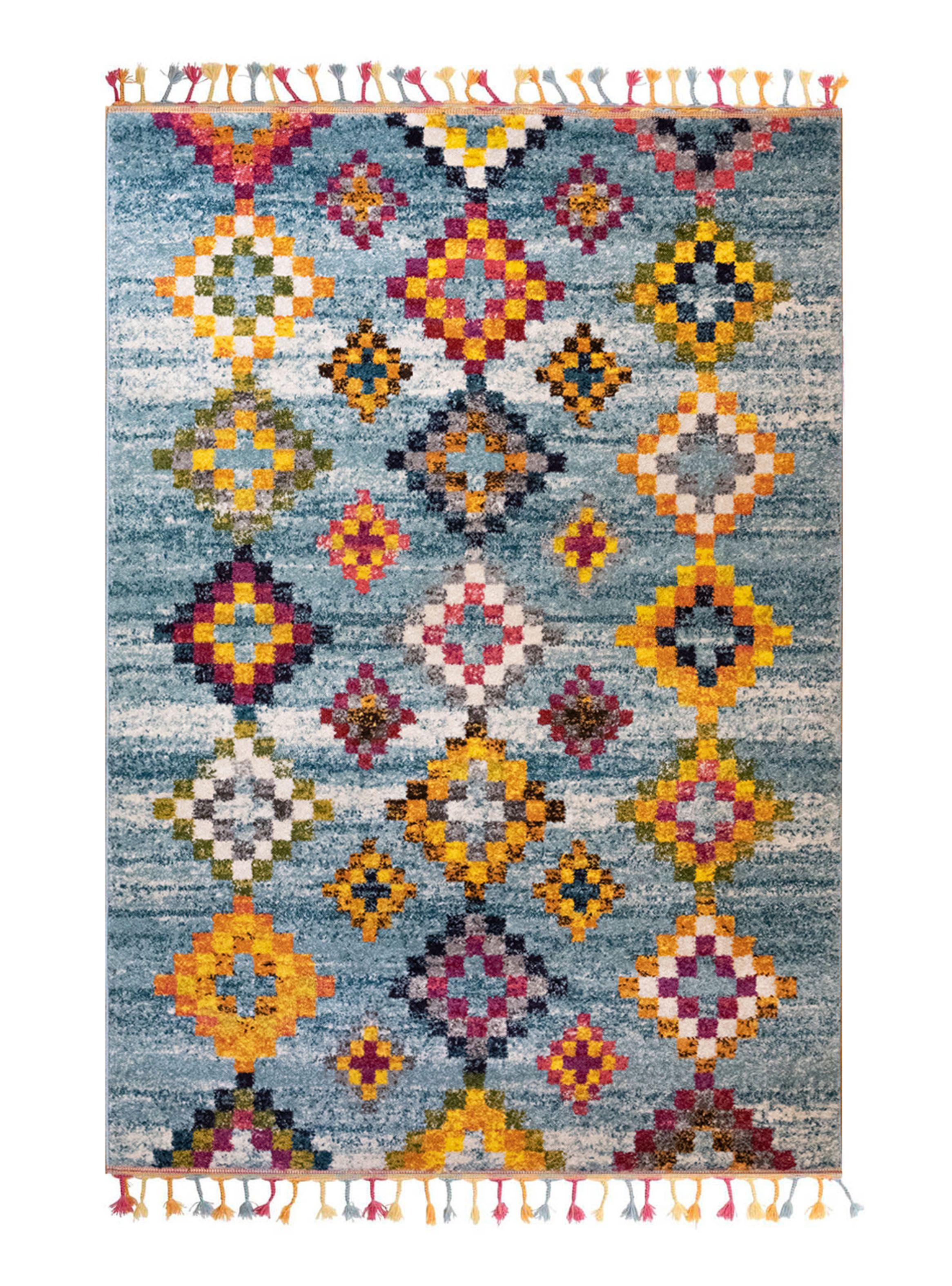 Alfombra Kilimanjaro 133x190 cm Crema Azul-0