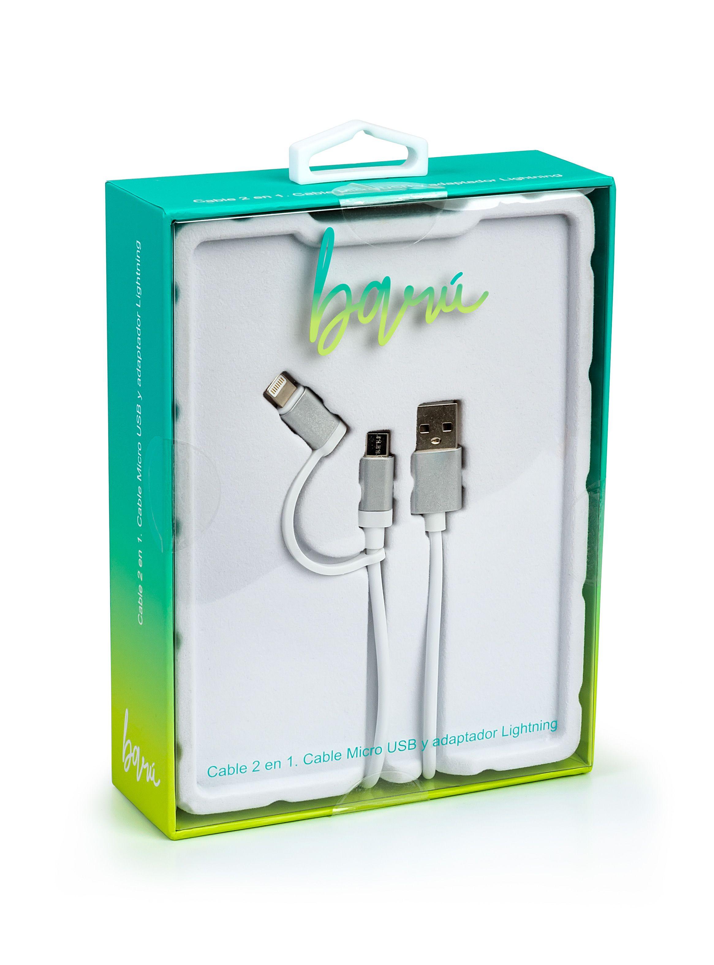 Cable Baru 2 en 1 Micro USB - Lightning Surtido-0