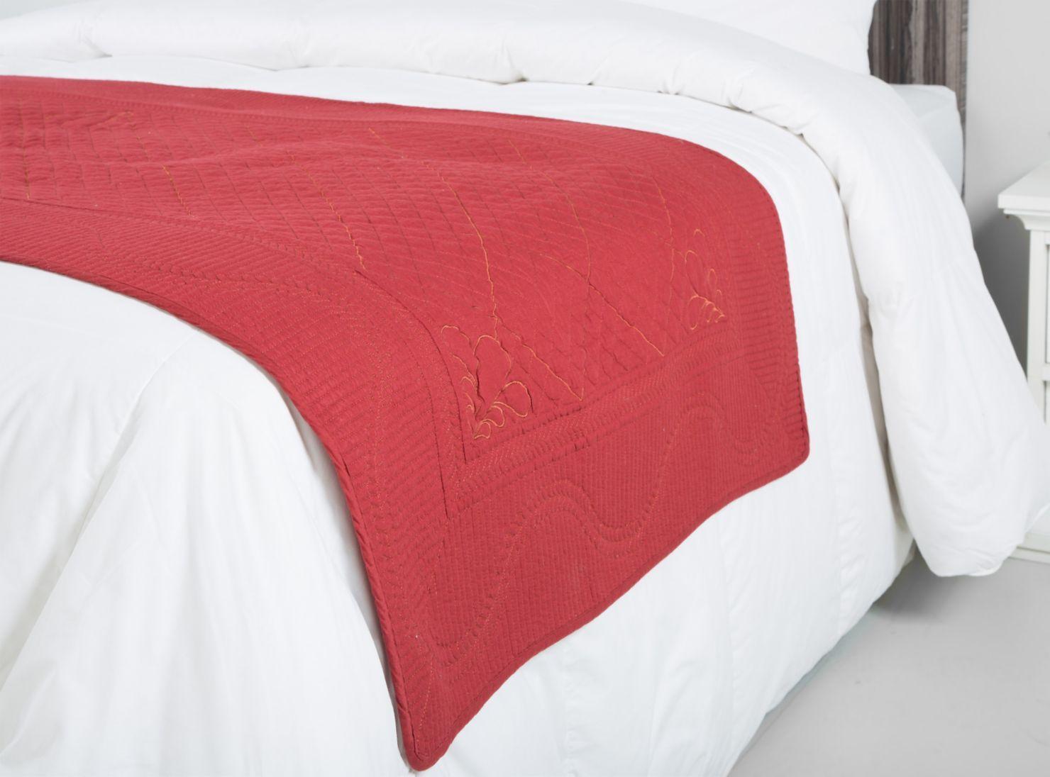 Piecera Nina Herrera 90 x 220 cm Quilts Rojo-2