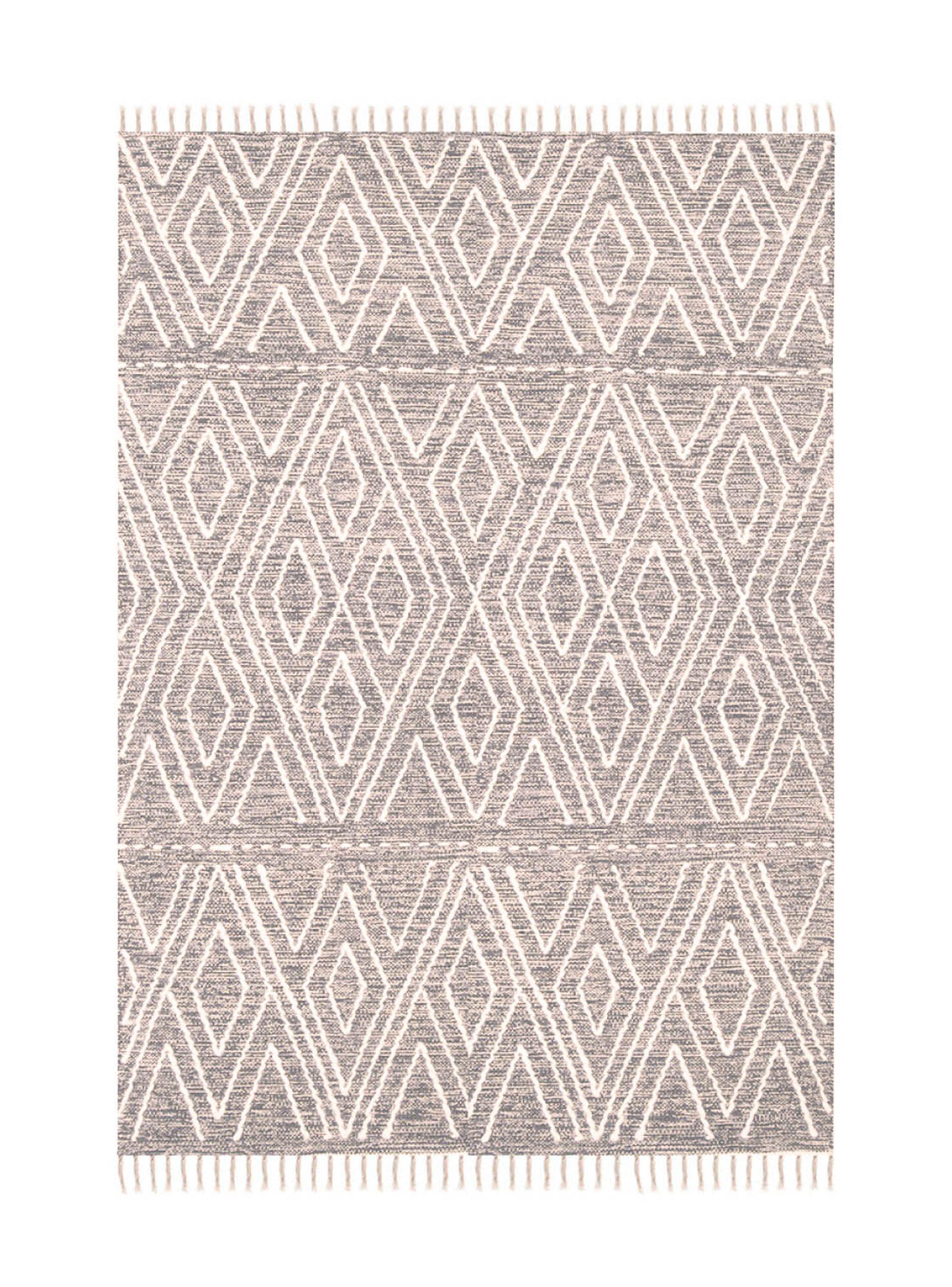 Alfombra 140 x 200 cm Alaniz Home Woven Geo Light Gray D3-0