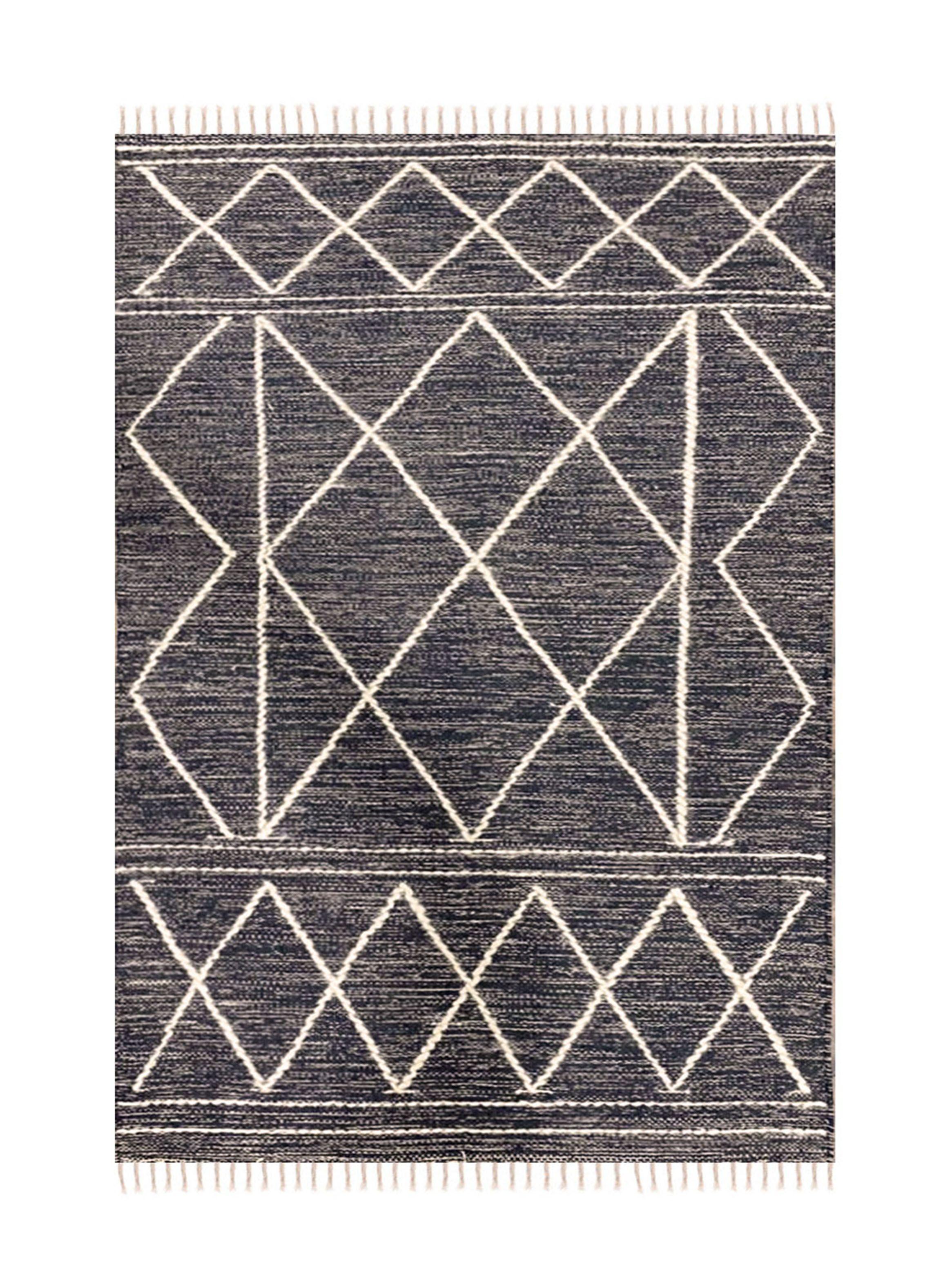 Alfombra 160 x 230 cm Woven Geo Anthracite D4-0