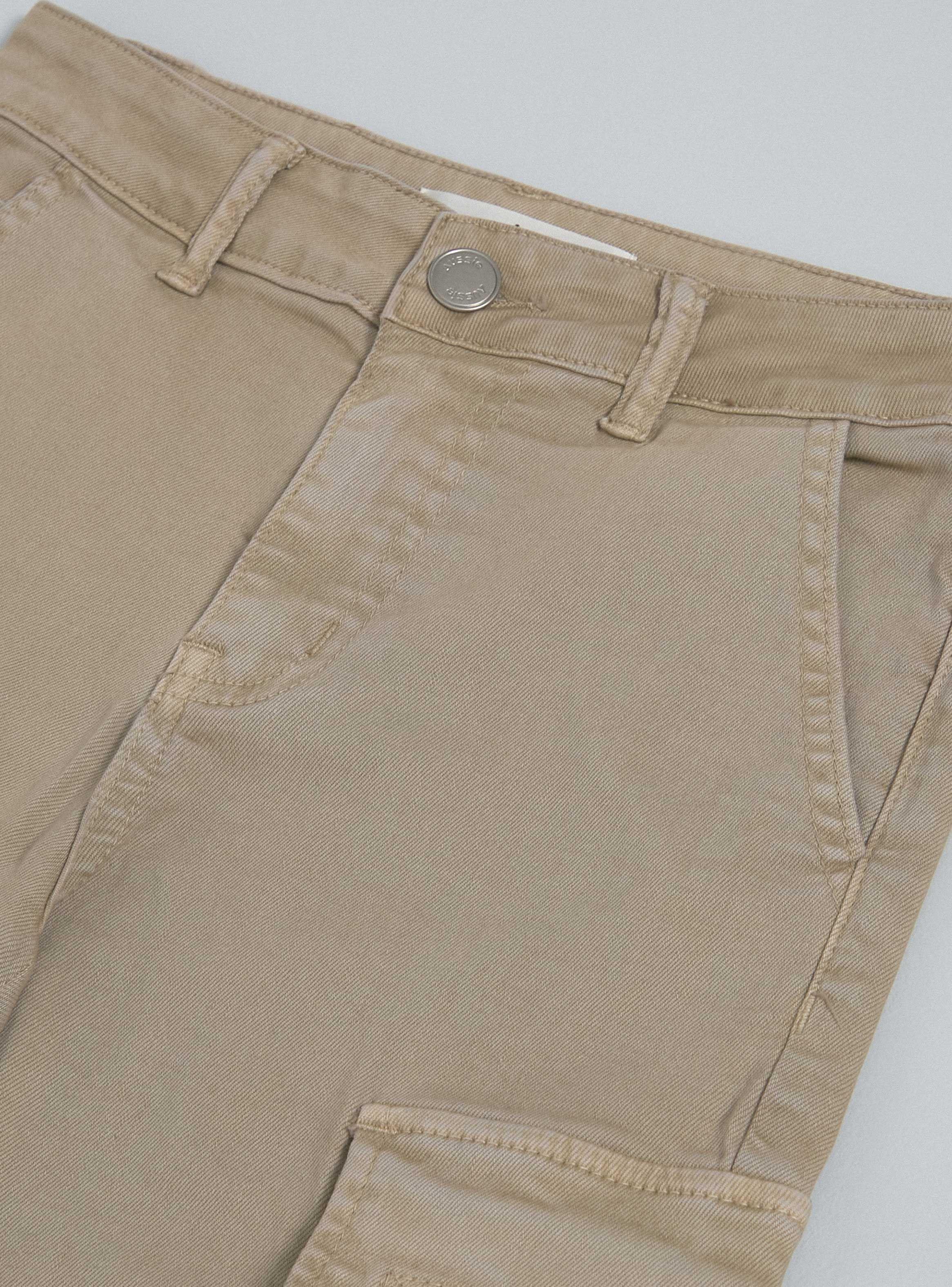 Pantalón Bolsillo Cargo Lavado-3