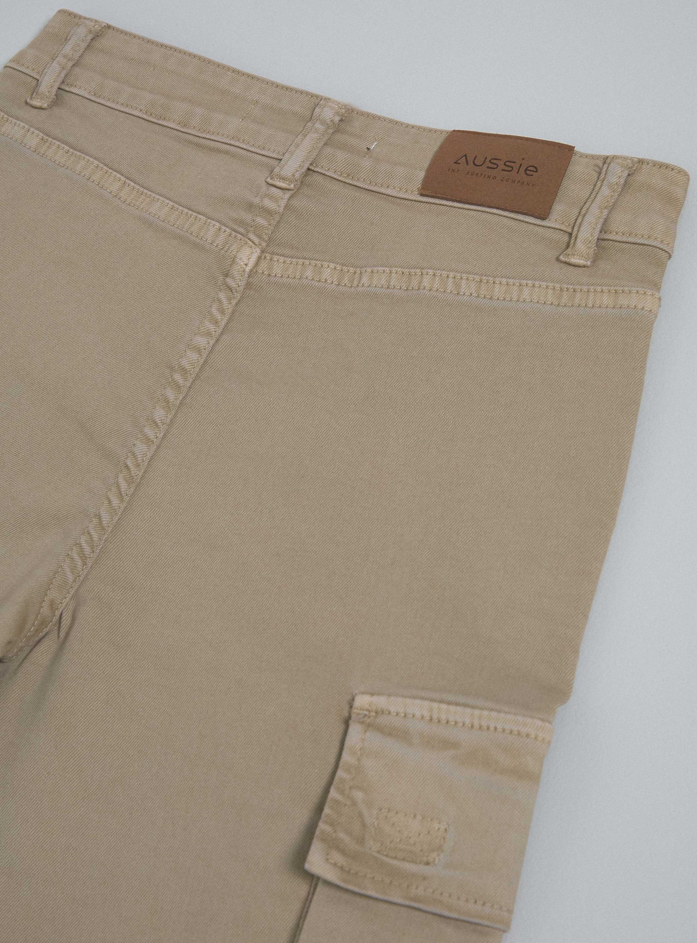 Pantalón Bolsillo Cargo Lavado-4