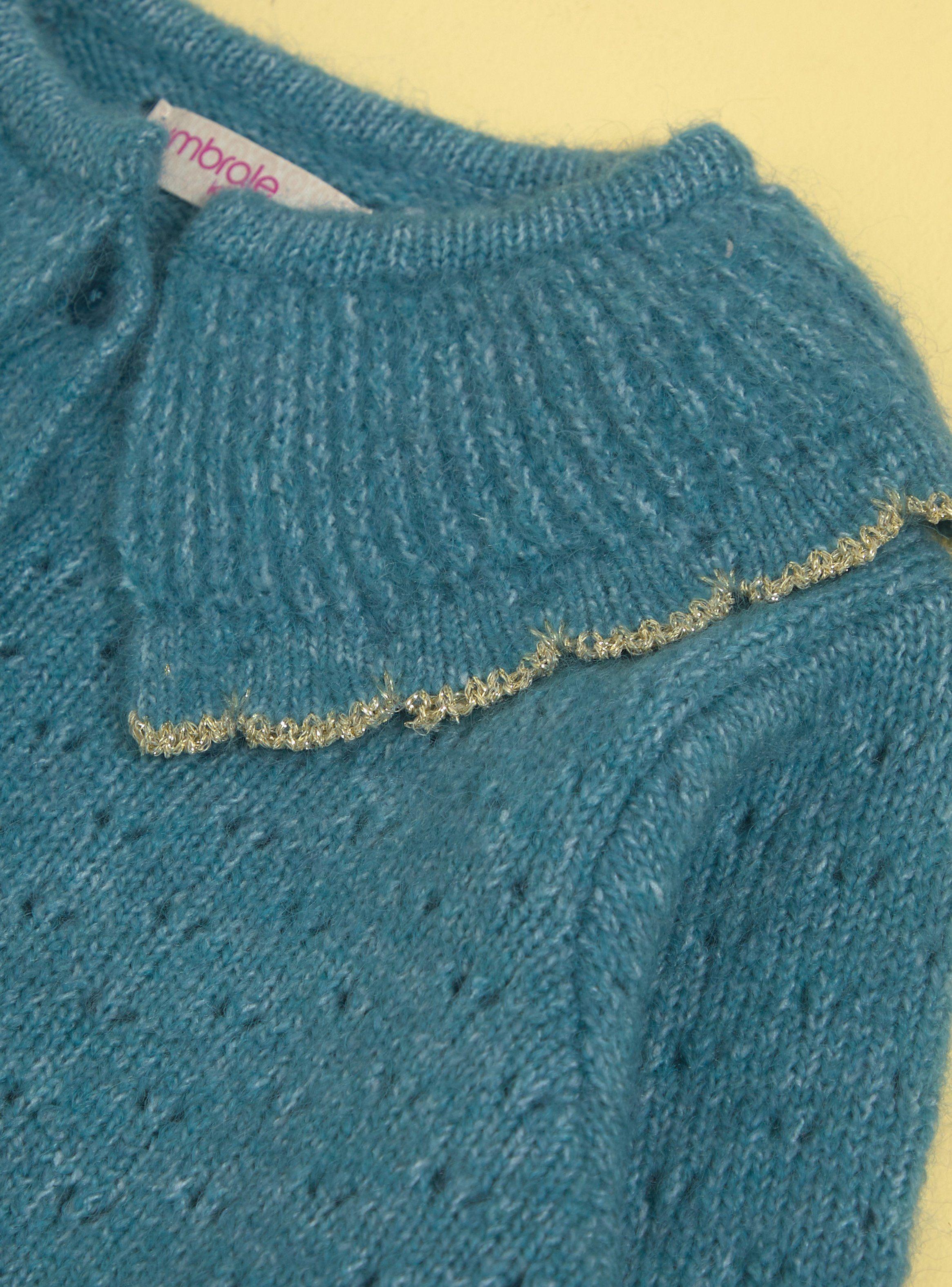 Chaleco Suave con Cuello Bobo y Bordes Lurex-4