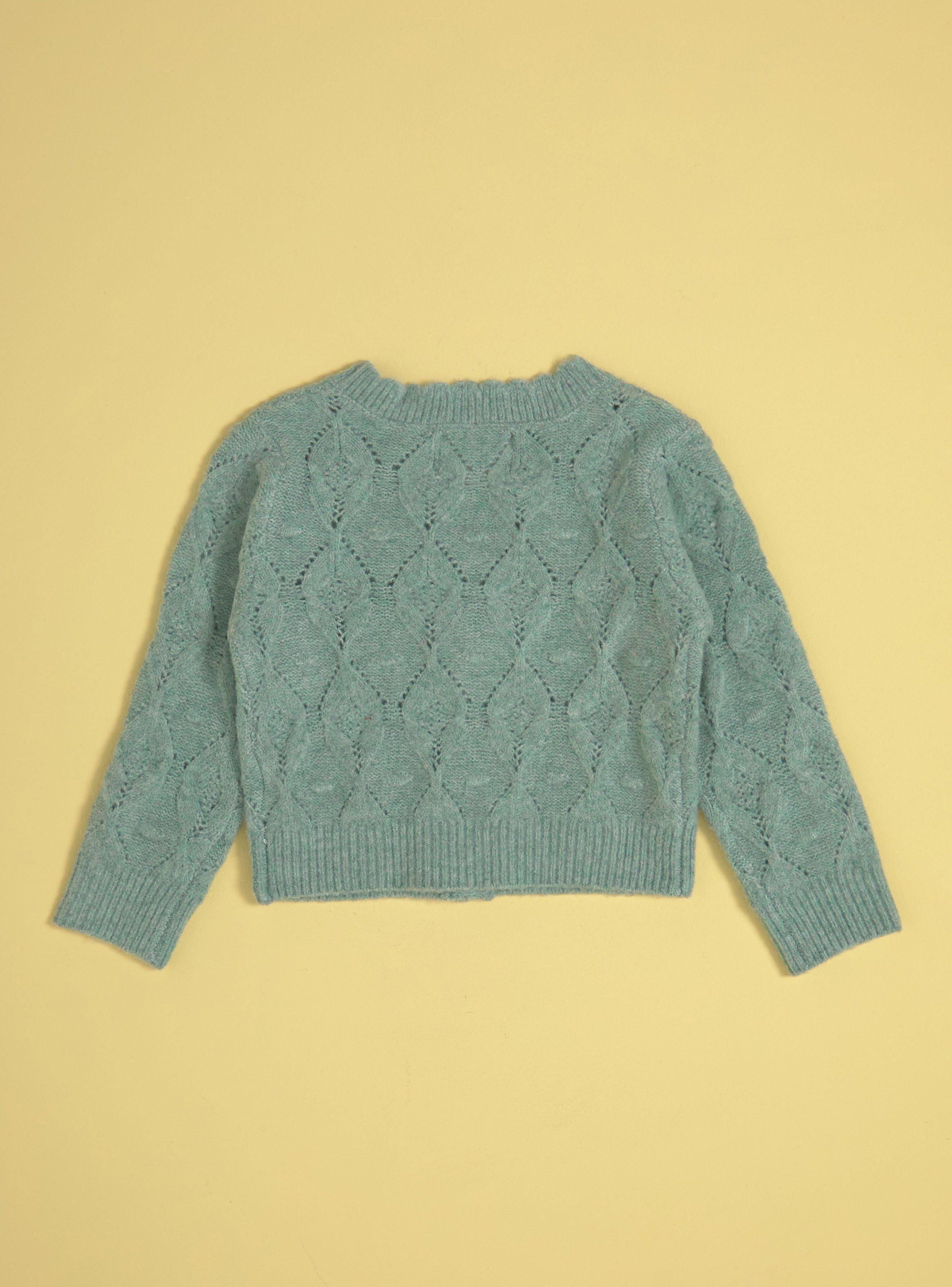 Chaleco Cardigan Tejido Trenzas-3