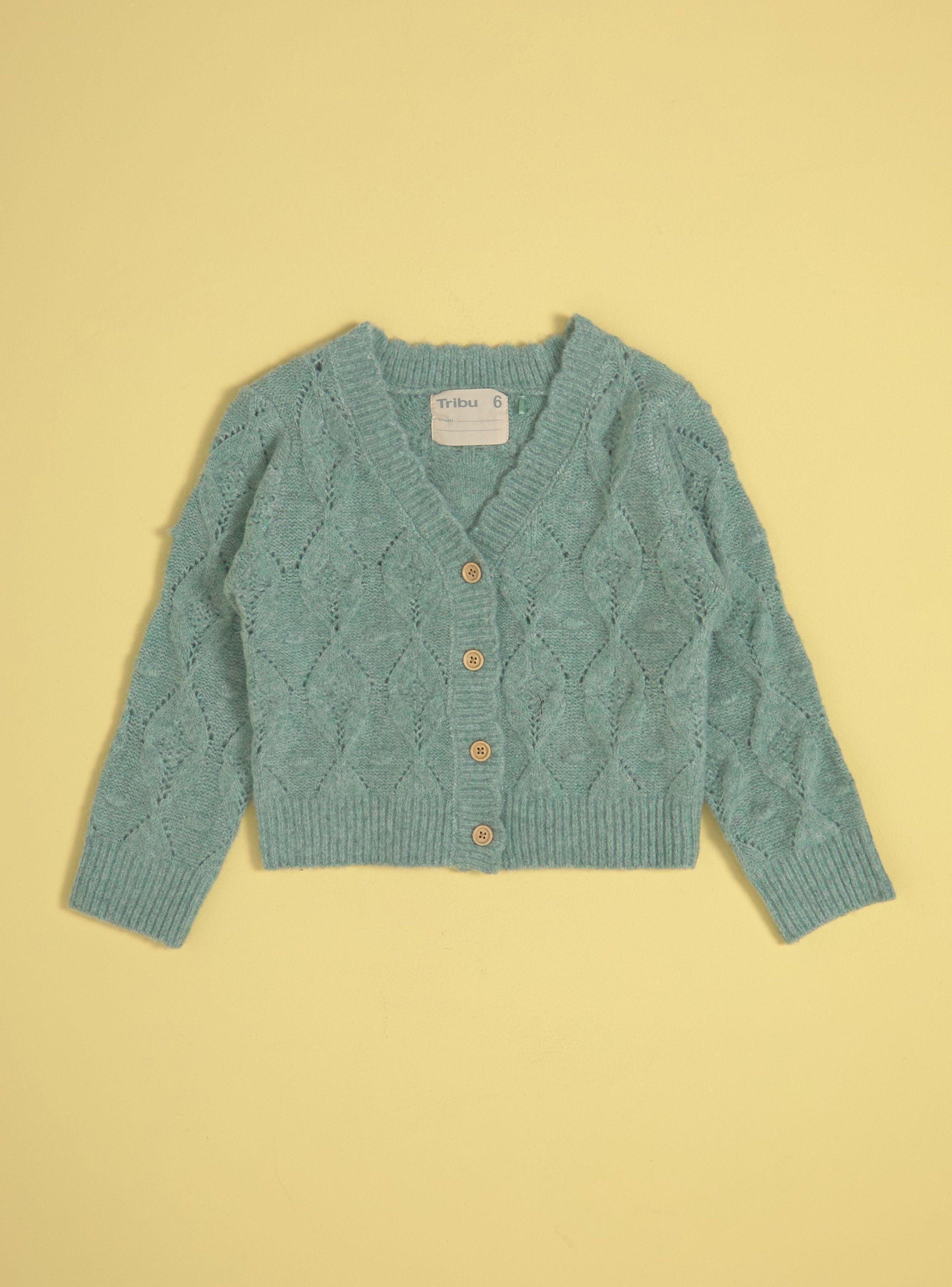 Chaleco Cardigan Tejido Trenzas-2