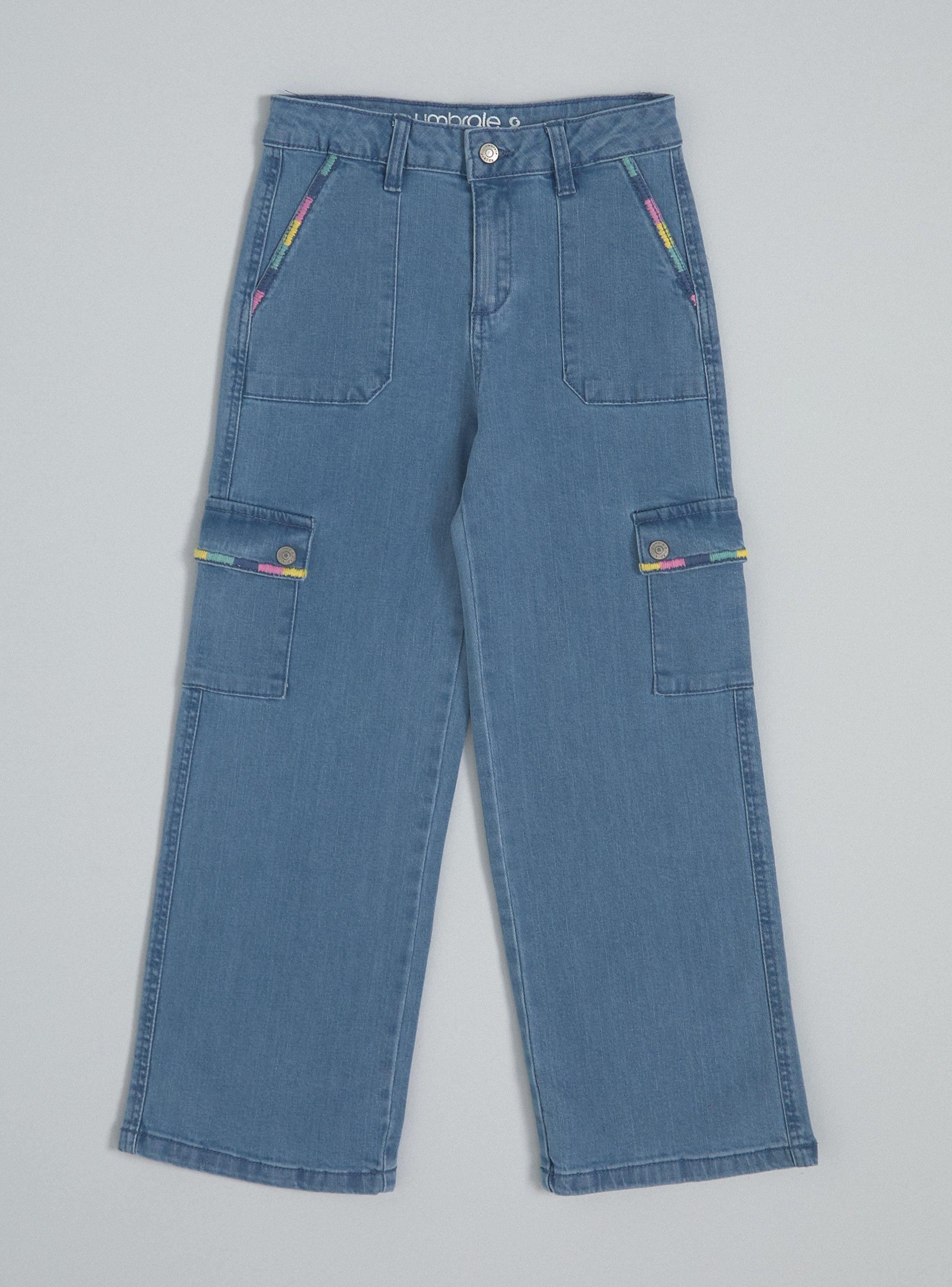 Jeans Cargo con Bordados-2