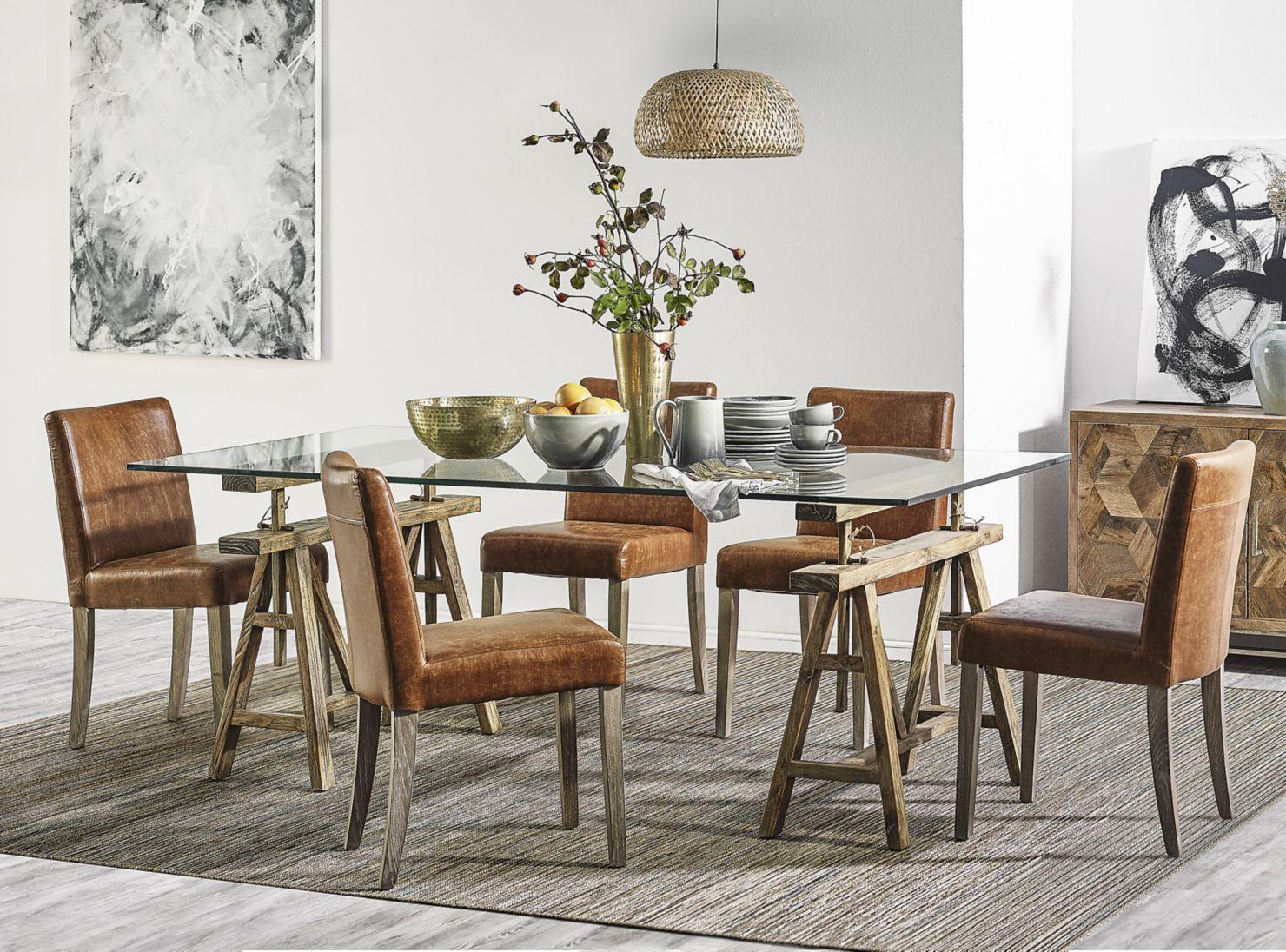 Mesa de Comedor Vidrio Zarges 6 Personas Alaniz Home-3