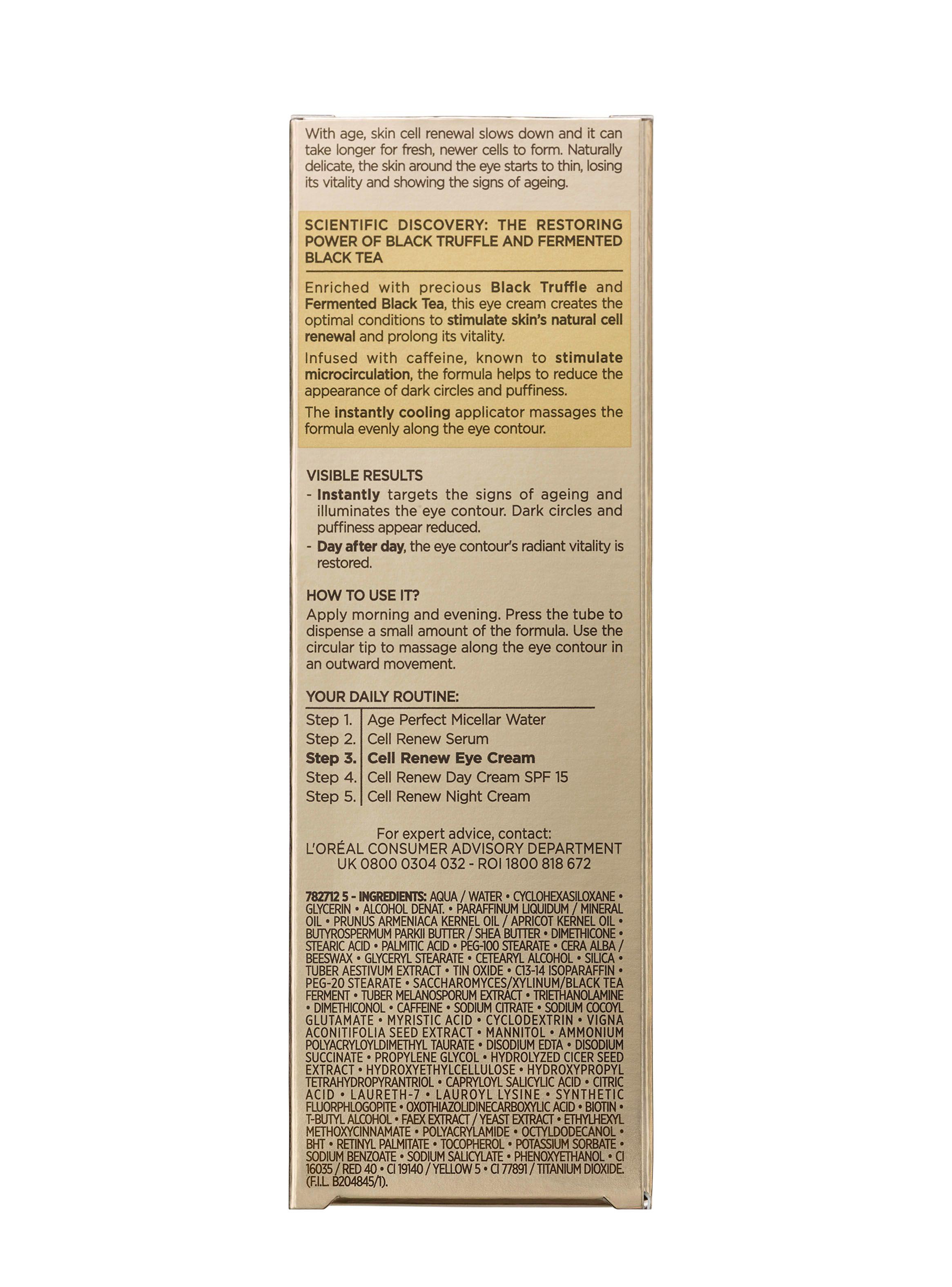 Crema Dermo Expertise L'Oréal Paris Contorno Ojos Age Perfect Renacimiento Celular-3