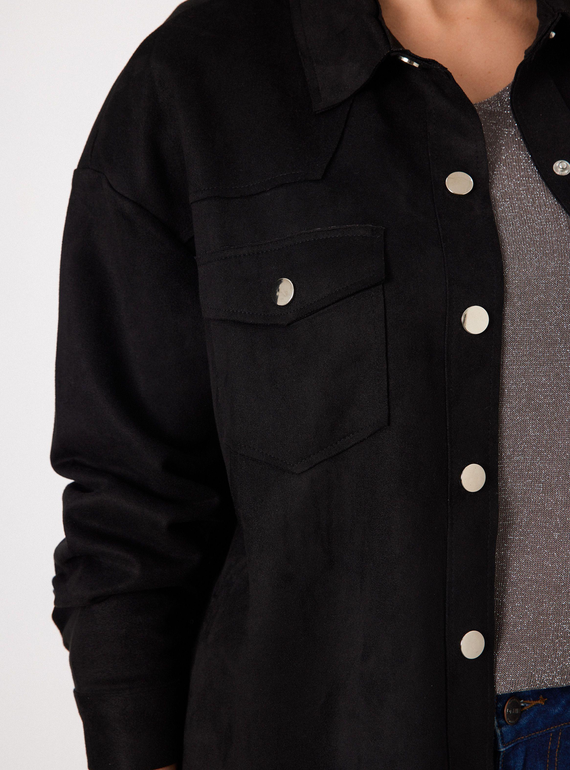 Chaqueta Sobre Camisa Tipo Gamuza-3