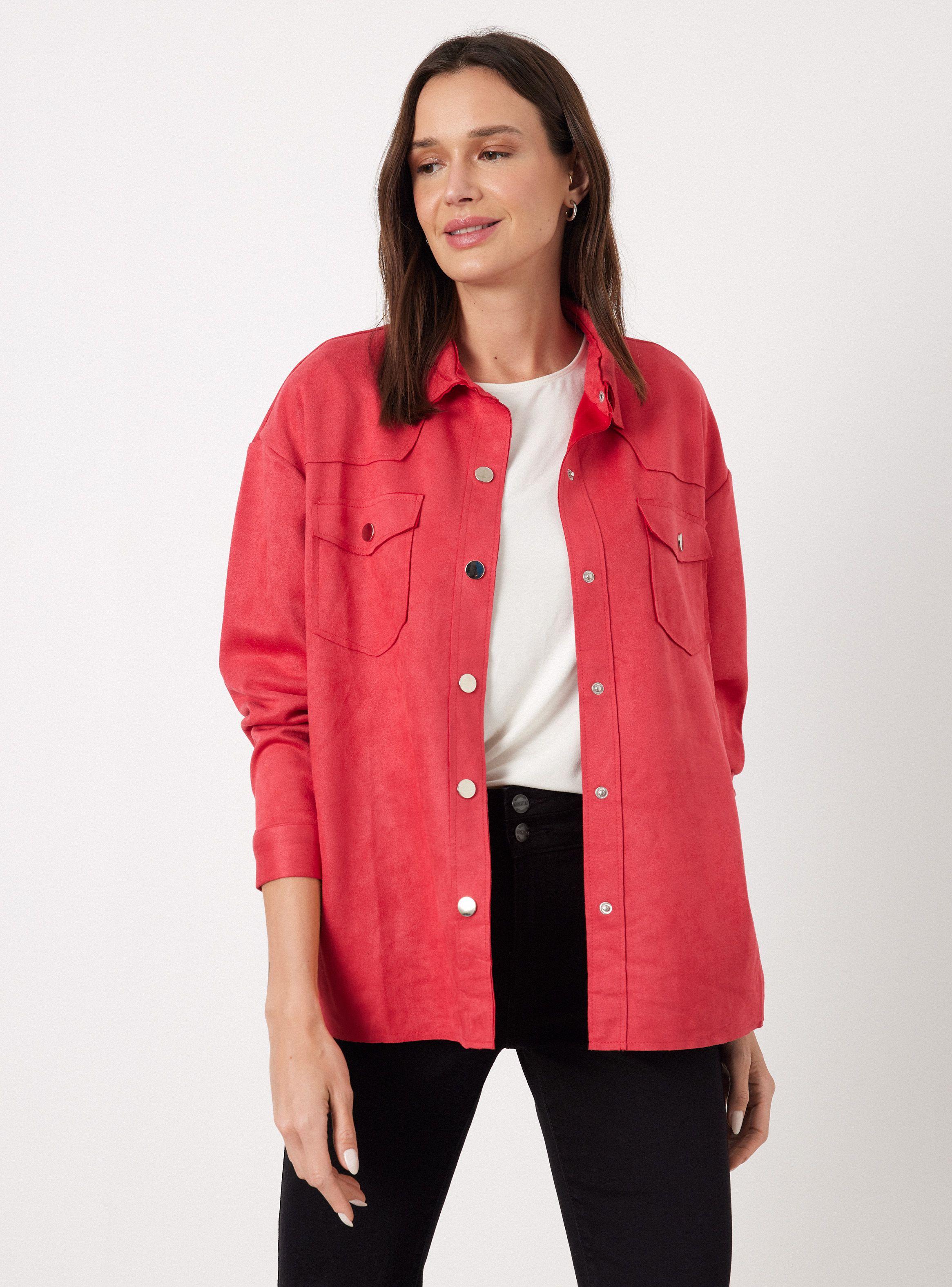 Chaqueta Sobre Camisa Tipo Gamuza-0