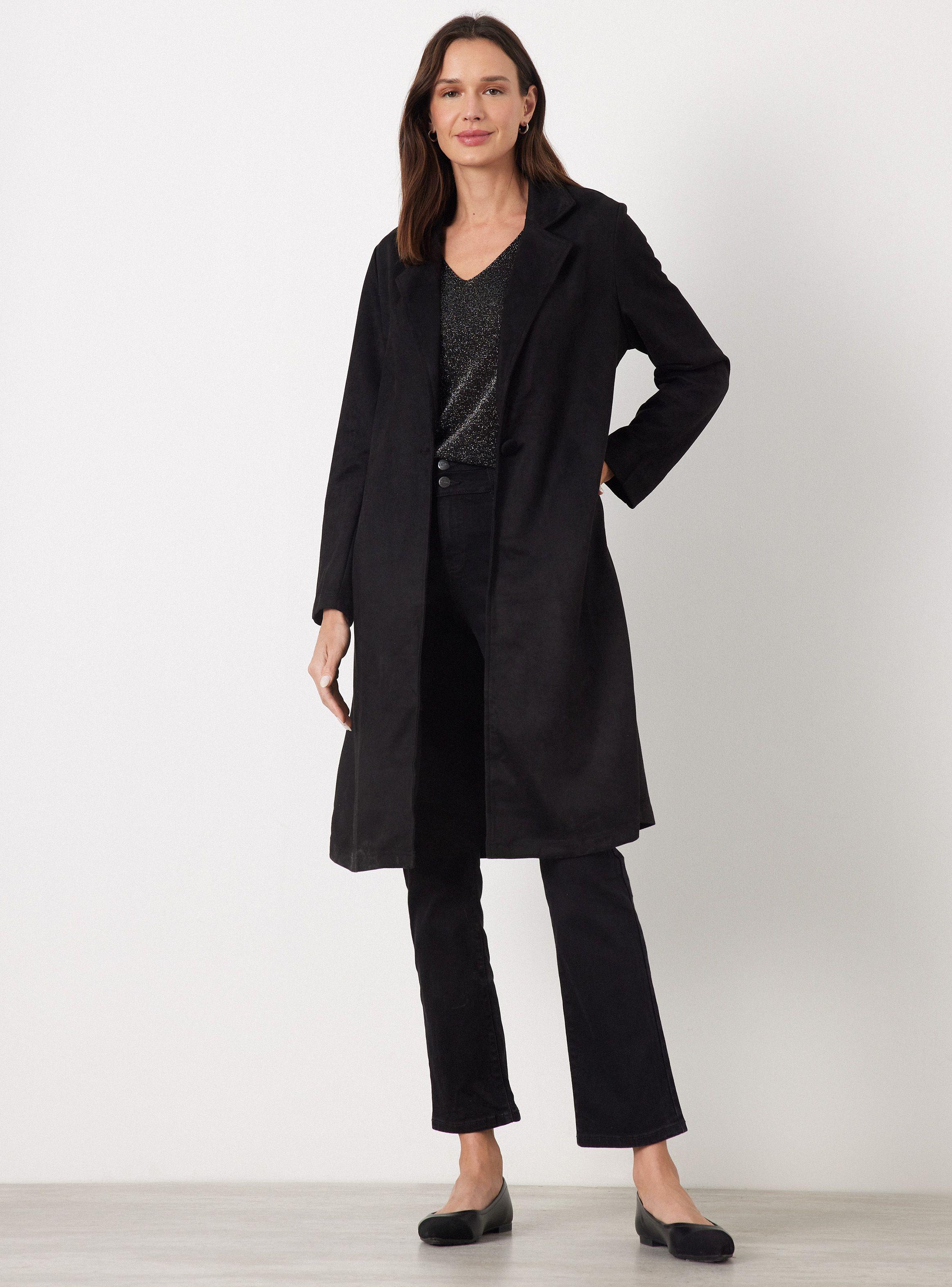 Chaqueta Larga Tipo Gamuza-4
