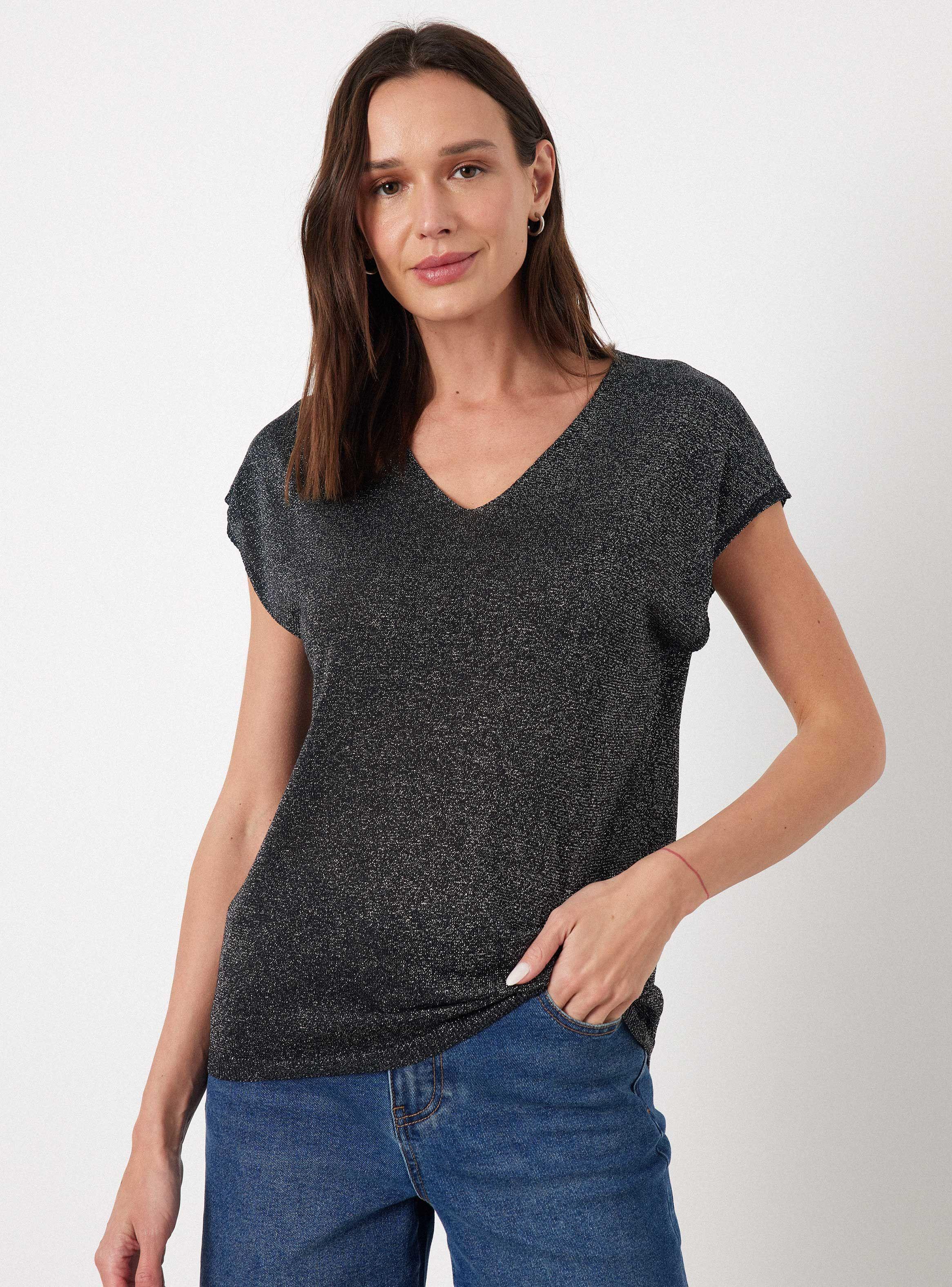 Polera Suelta con Brillo de Lurex-0