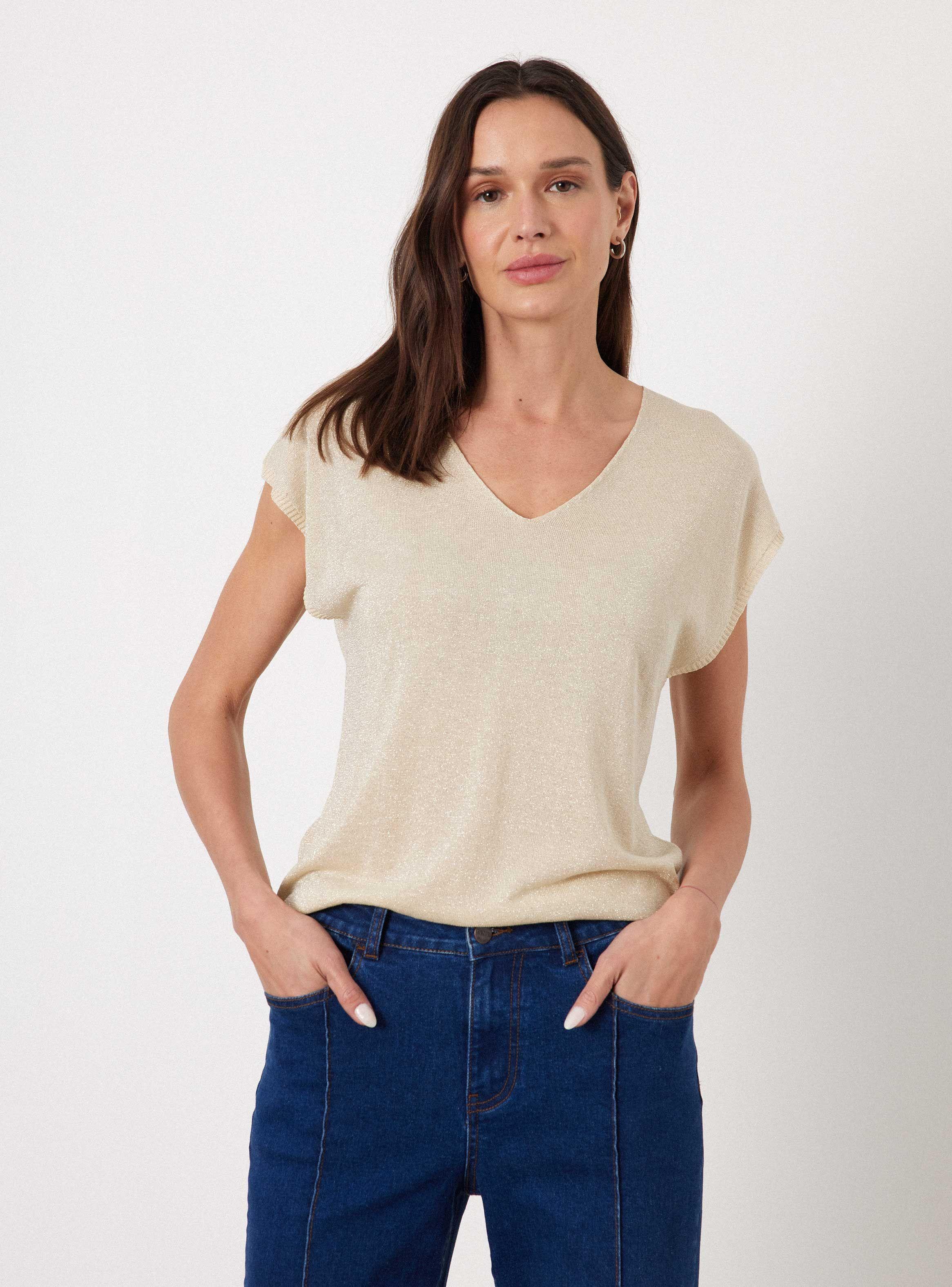 Polera Suelta con Brillo de Lurex-0
