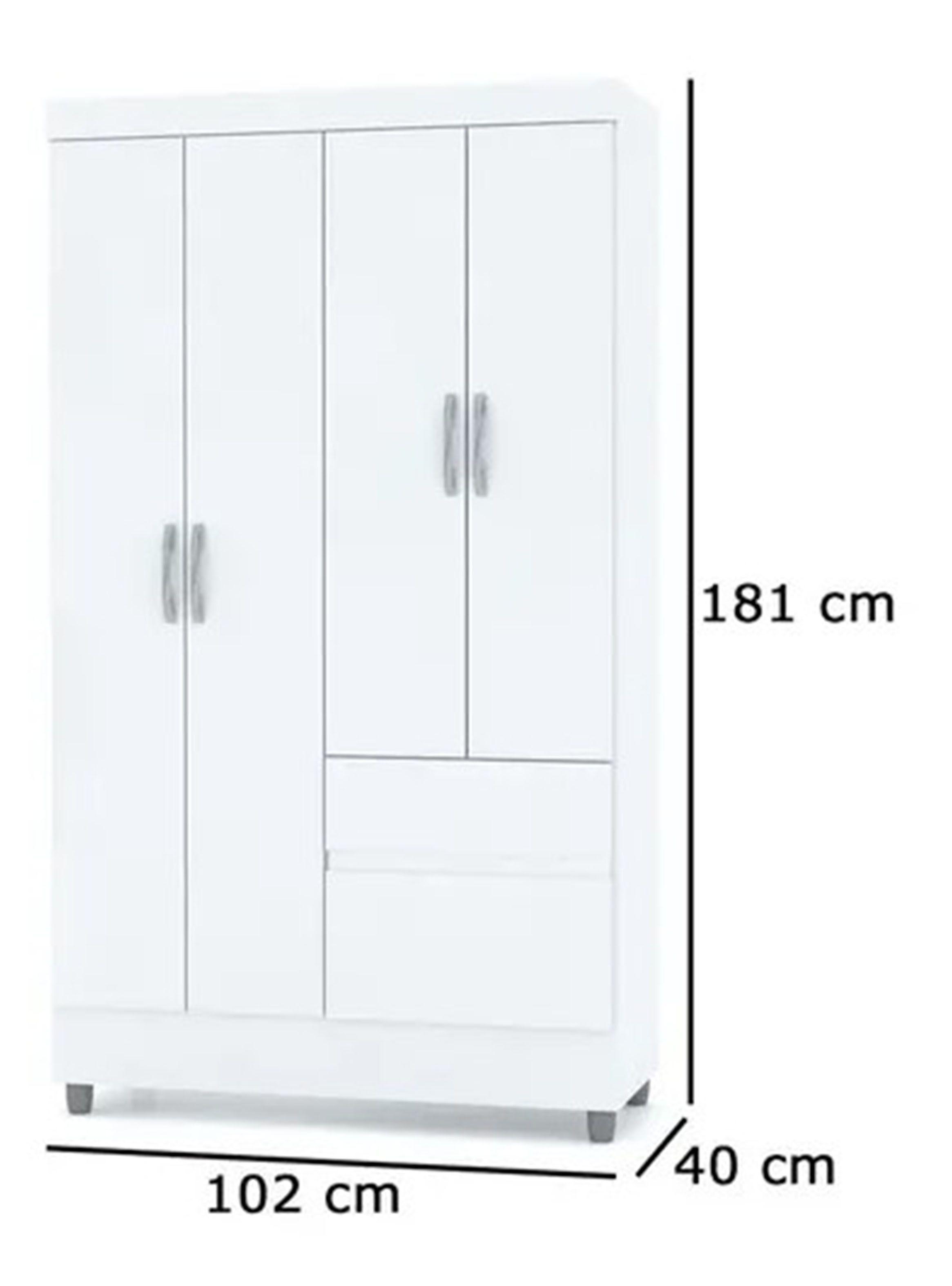 Clóset Ideal 4 Puertas 2 Cajones-1