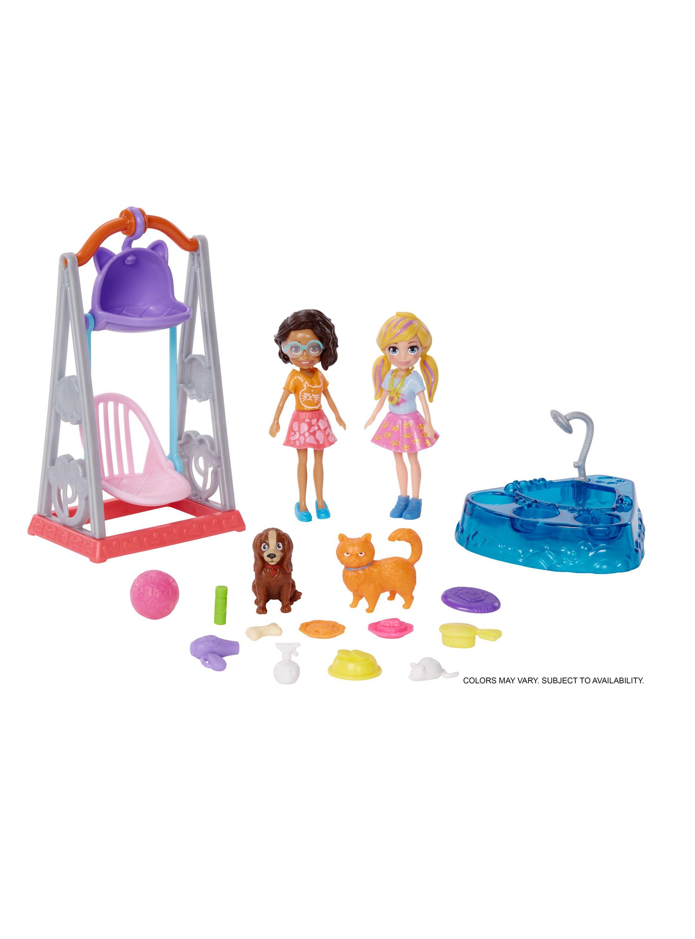 Muñeca Polly Pocket Juego con Mascotas Pack 2 Muñecas-1