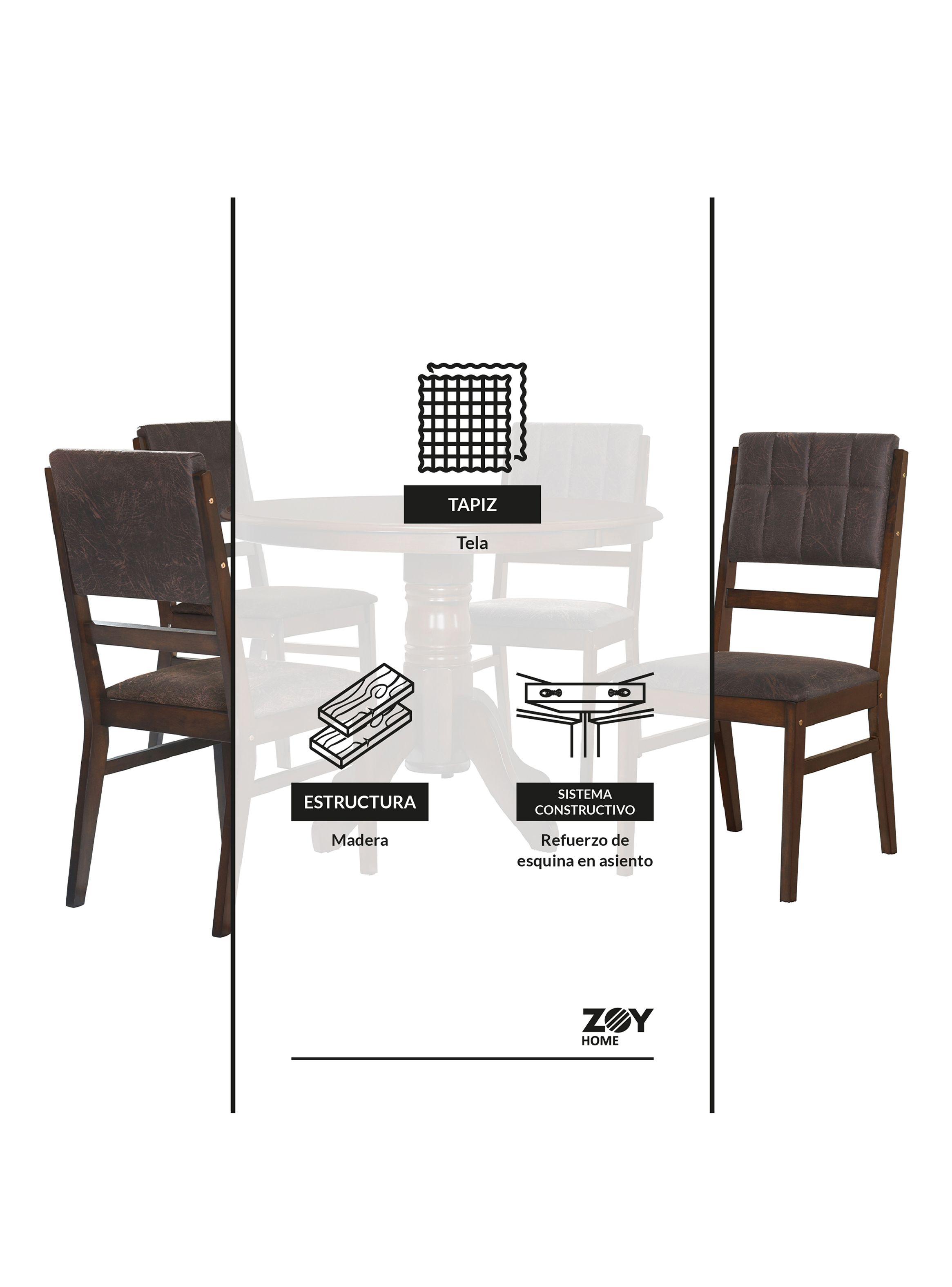 Juego de Comedor Rodas + 4 Sillas-4