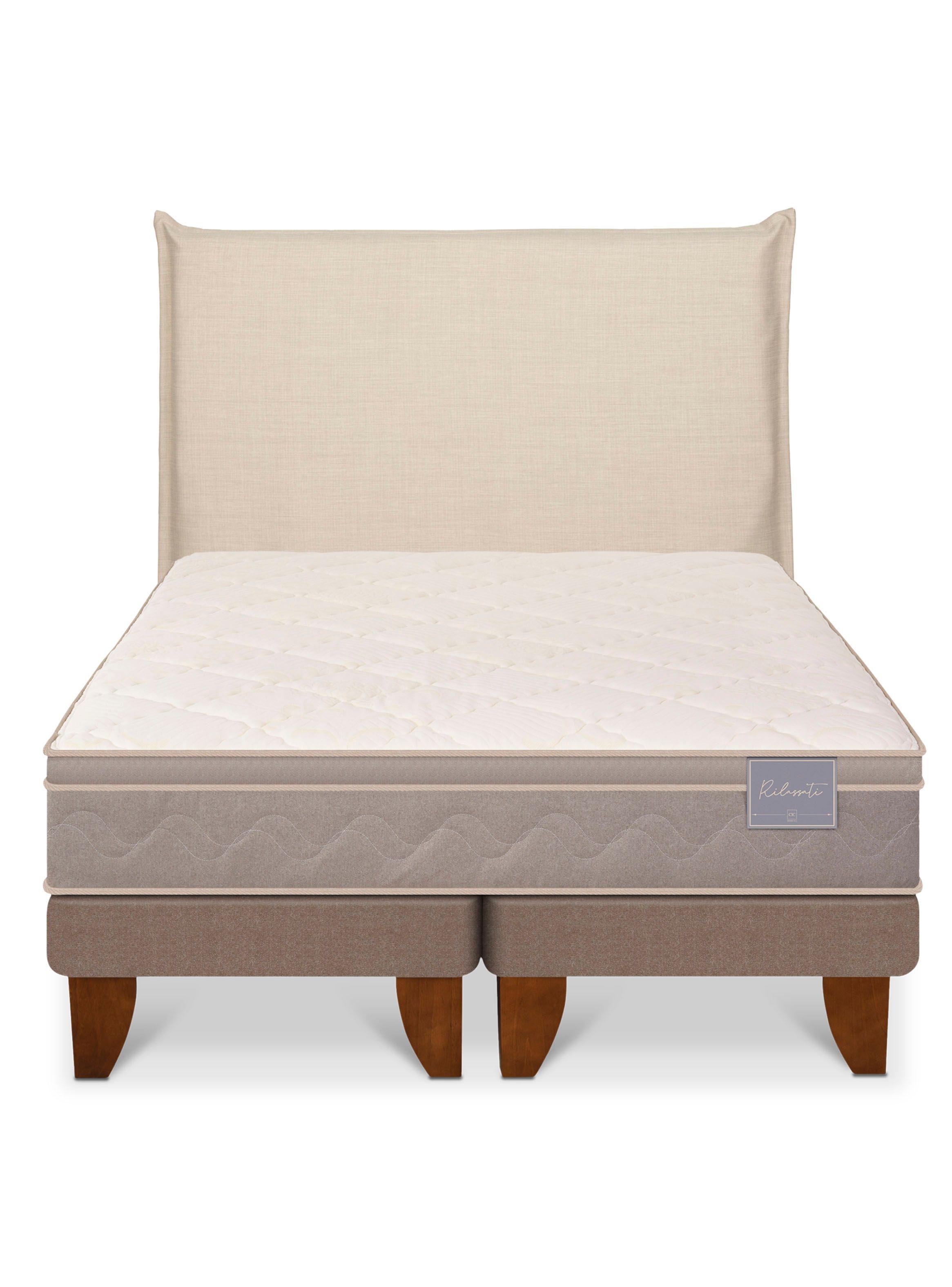 Cama Europea Rilassati Base Dividida 2 Plazas + Respaldo Tiber-3