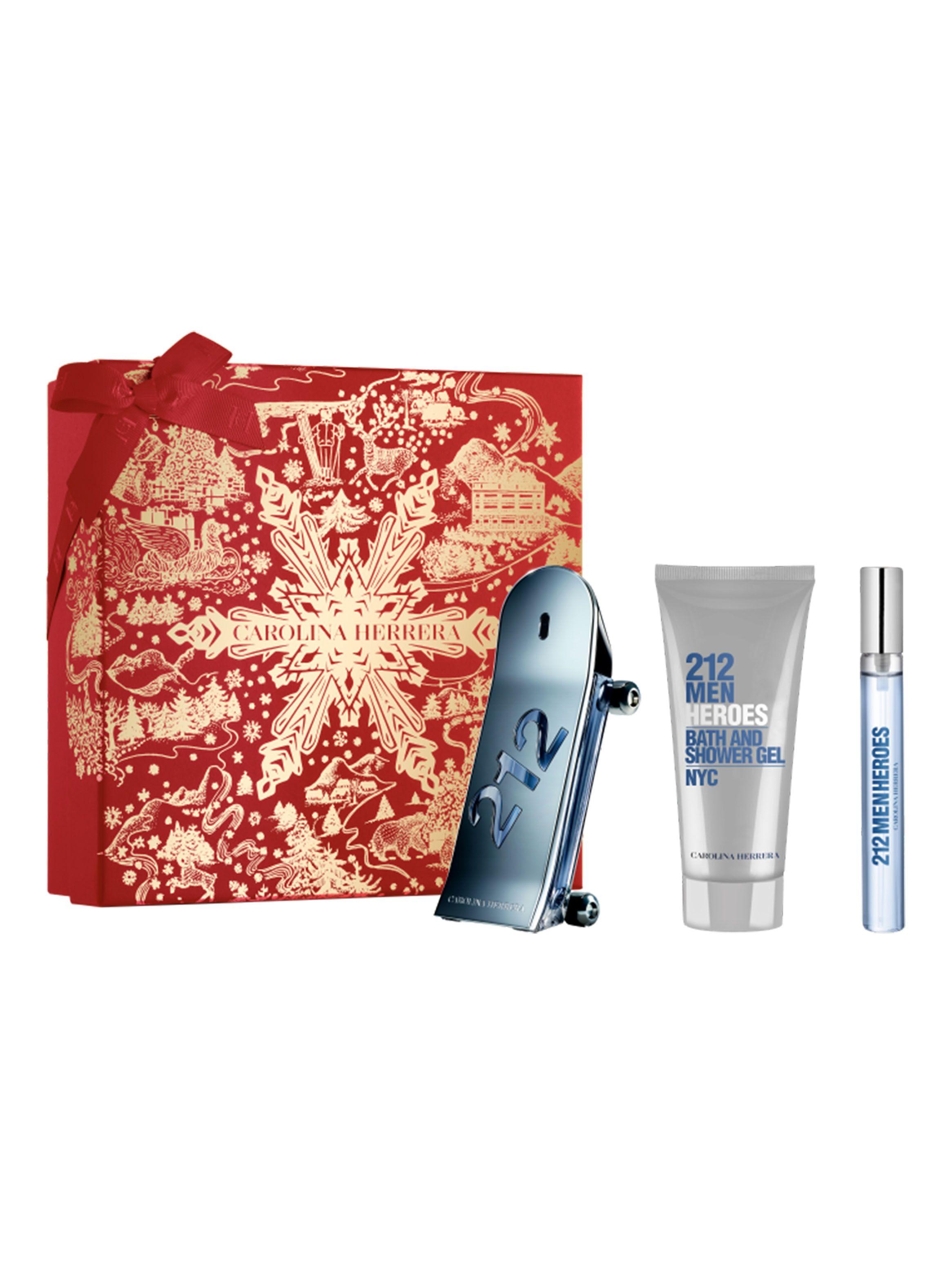 Set Perfume 212 Heroes Him EDT Hombre 90 ml + 10 ml + Shower Gel 100 ml Carolina Herrera-0