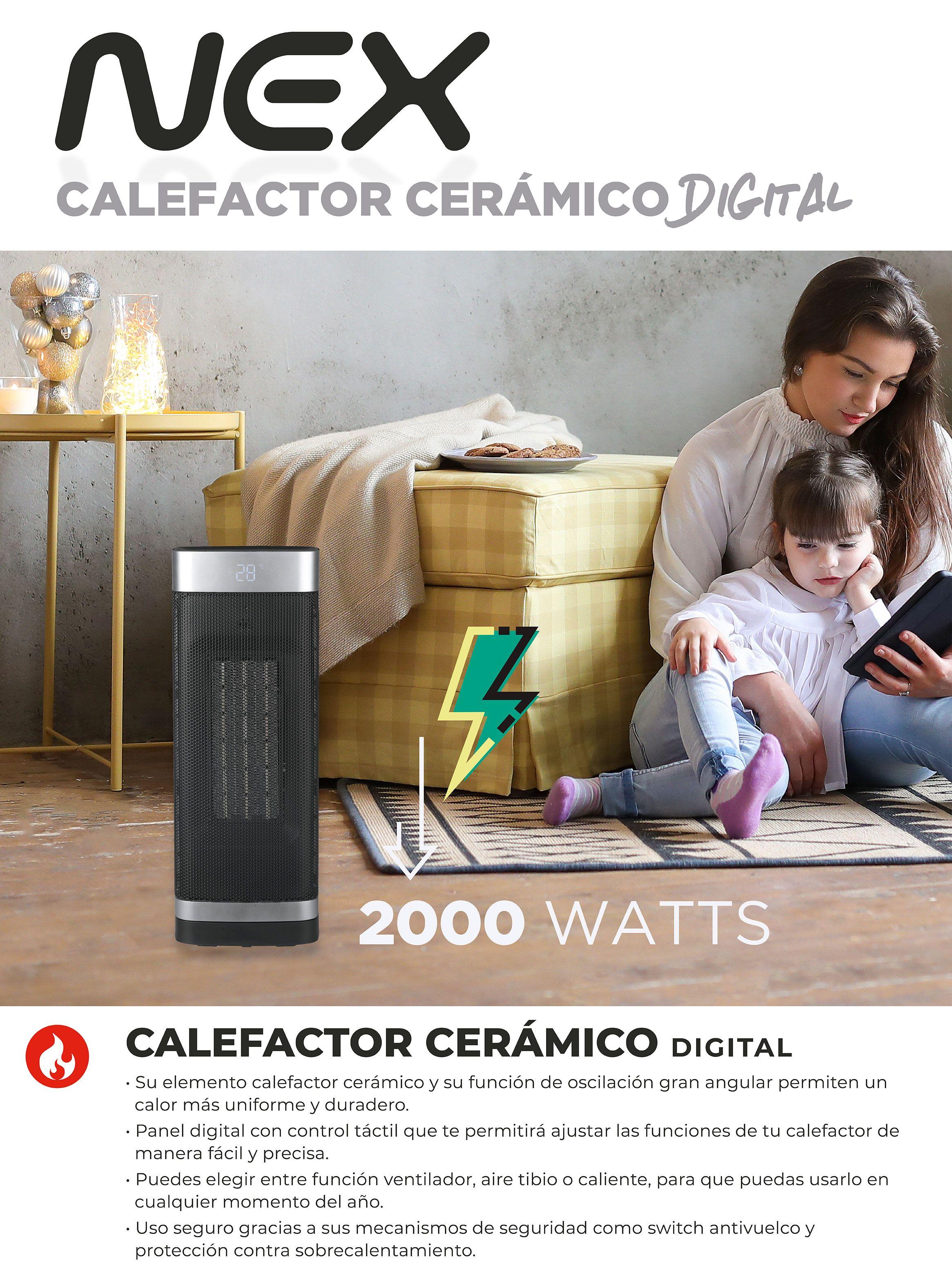 Calefactor Cerámico Digital 2000W CFHDIGL-3